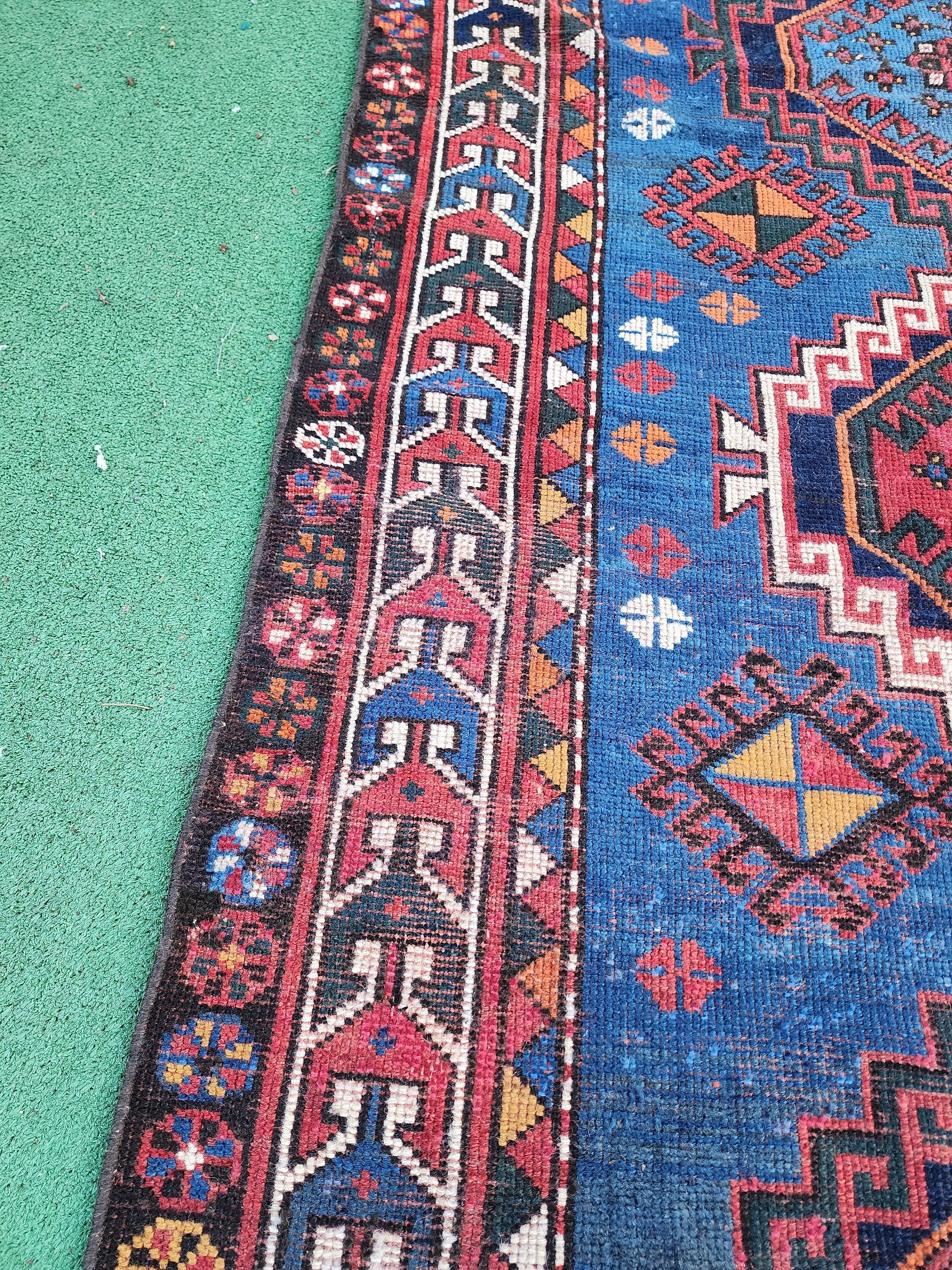 antique Anatolian Wool Small Rug — in setting