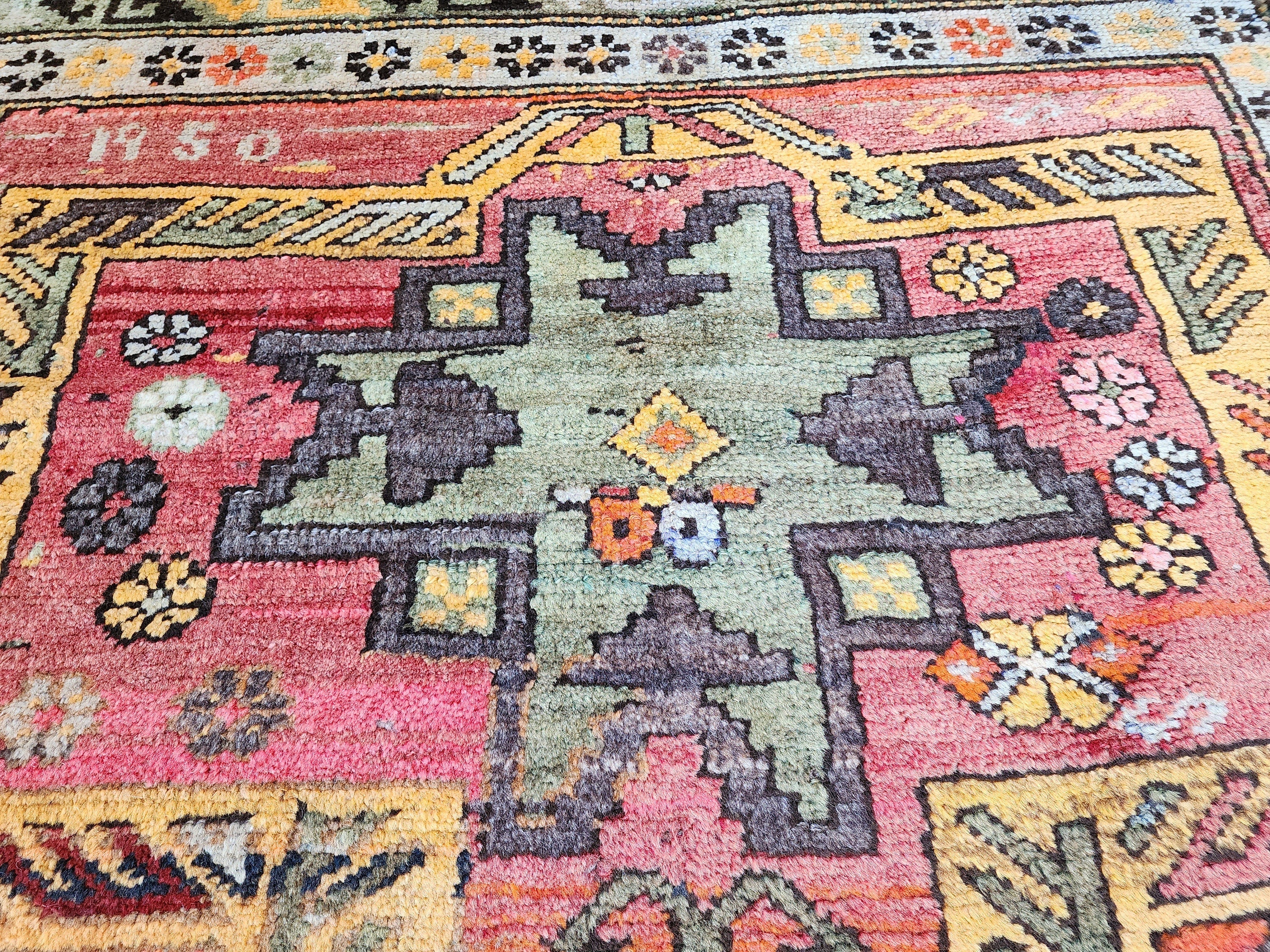 antique Anatolian Wool Area Rug — in setting