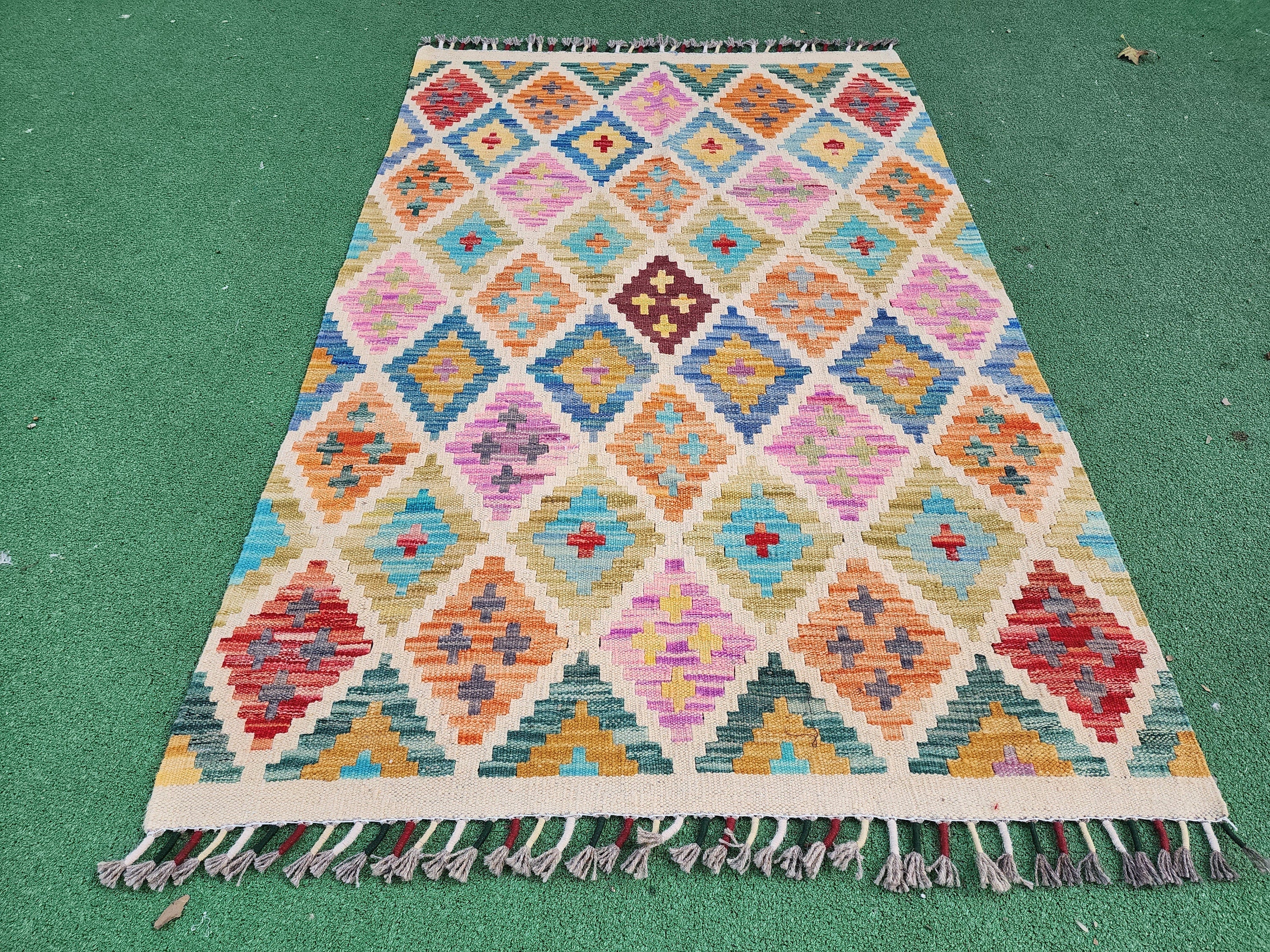 Dingirmah — Vintage Afghan Wool Small Rug