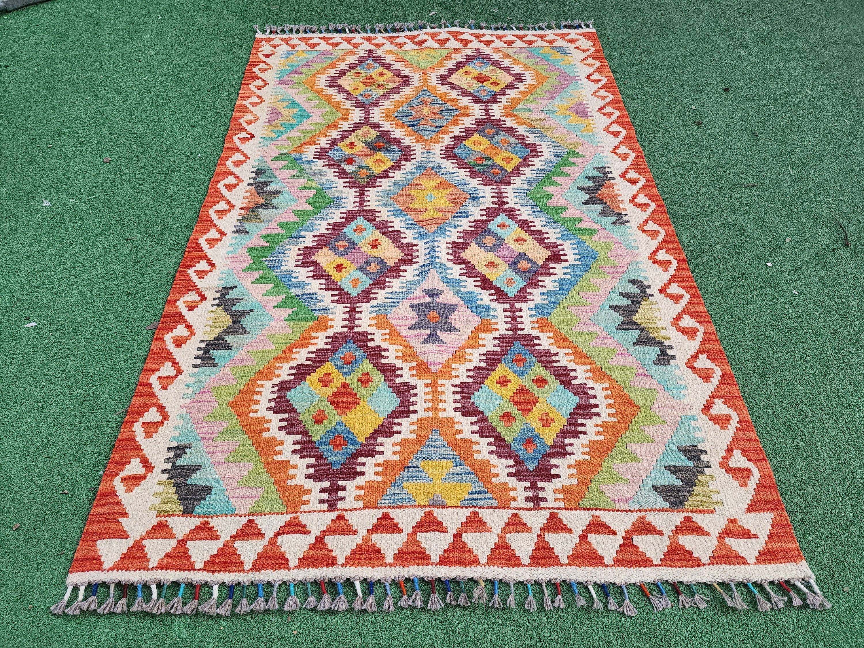 Anzili — Vintage Afghan Wool Small Rug