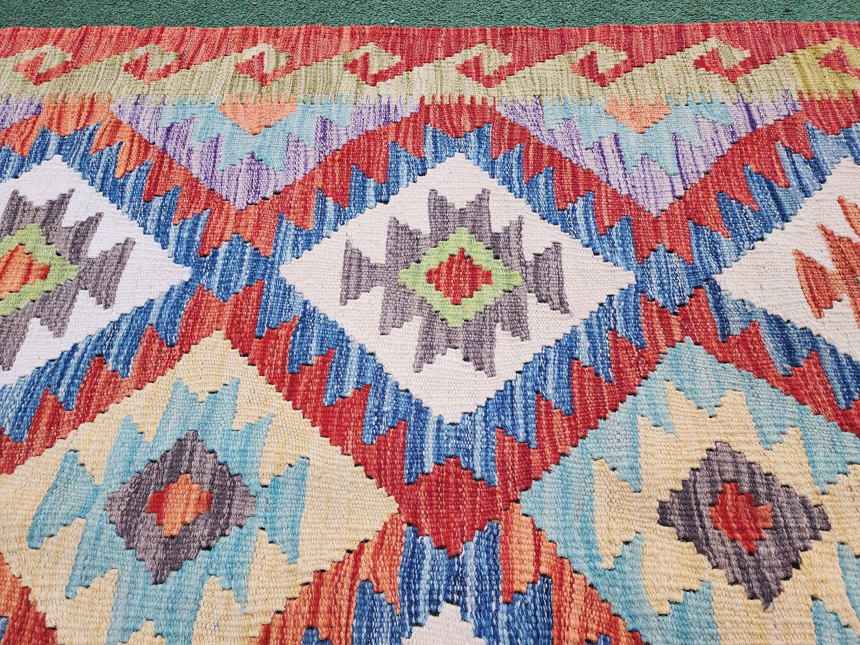 vintage Afghan Wool Small Rug — in setting