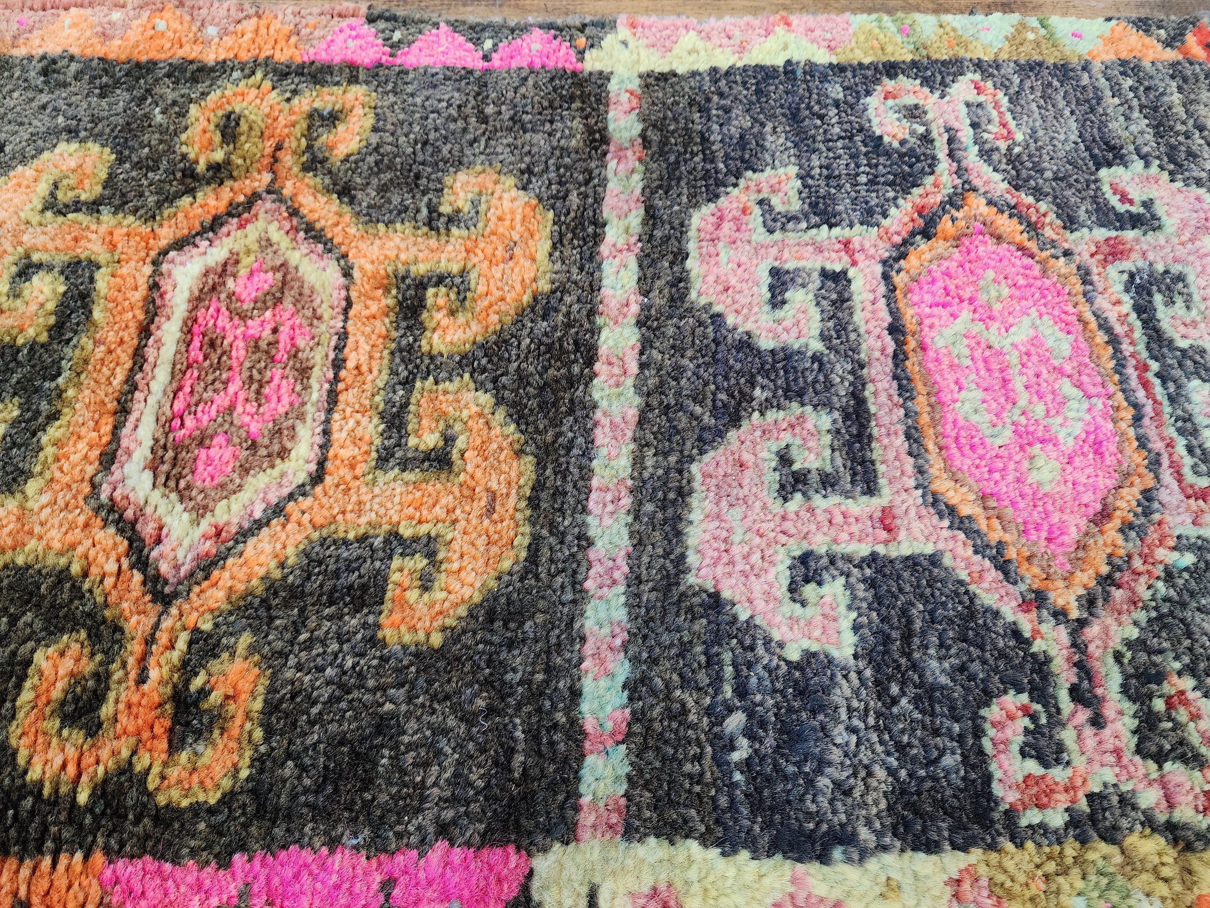 vintage Kars Runner Rug — pattern close-up