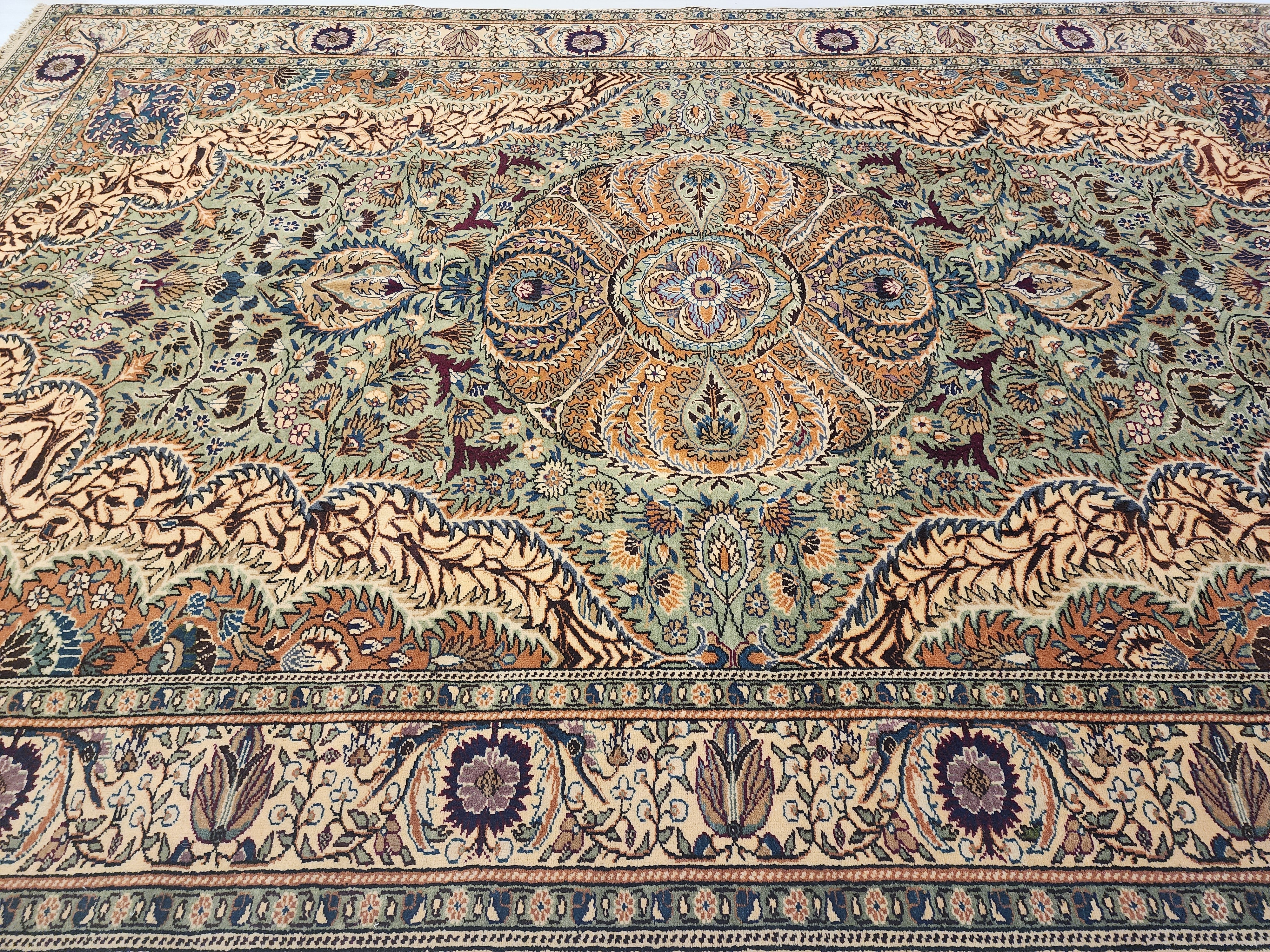 vintage Kayseri Wool Large Area Rug — corner detail