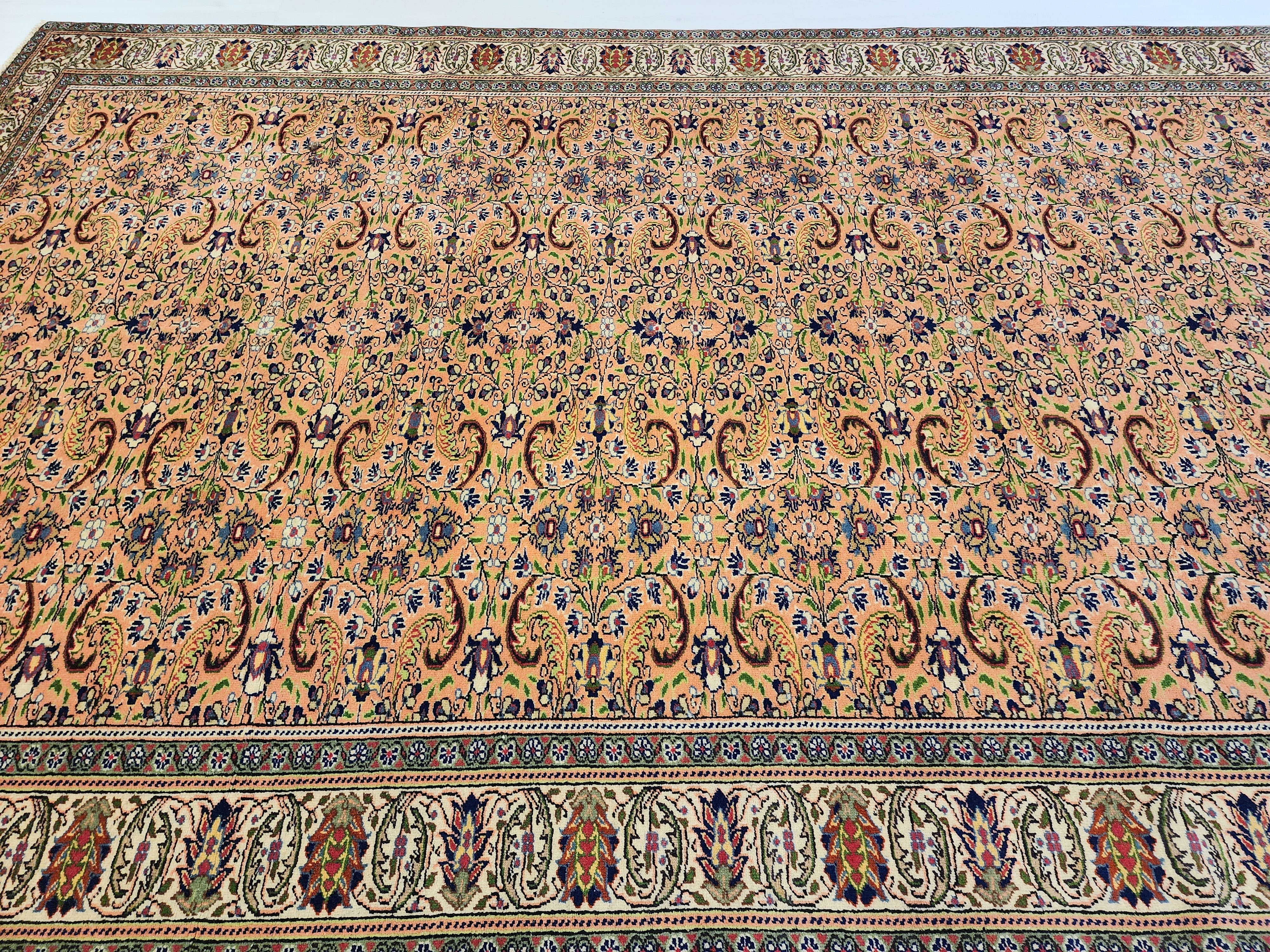 vintage Kayseri Wool Large Area Rug — corner detail