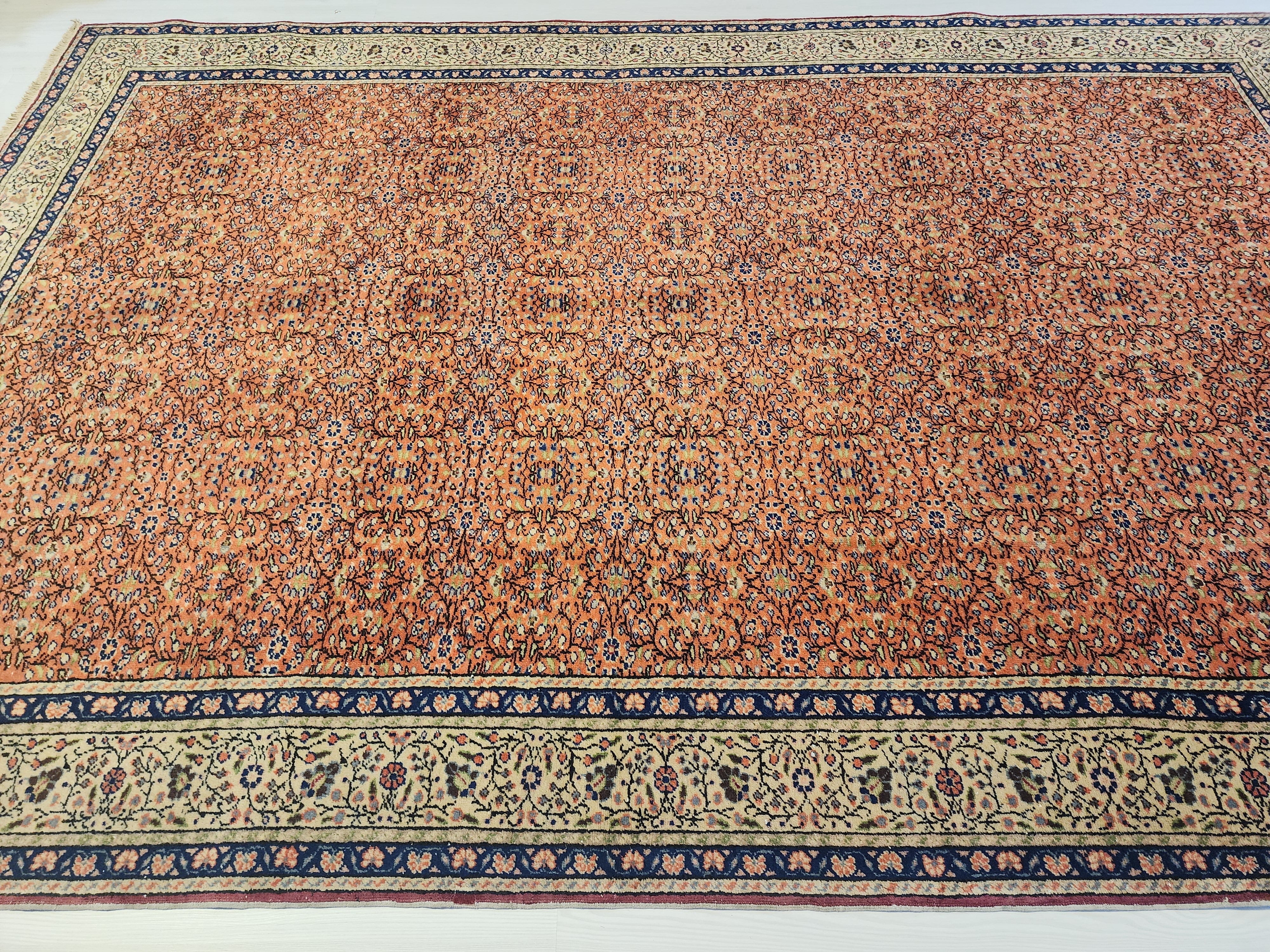 vintage Kayseri Wool Large Area Rug — pattern close-up
