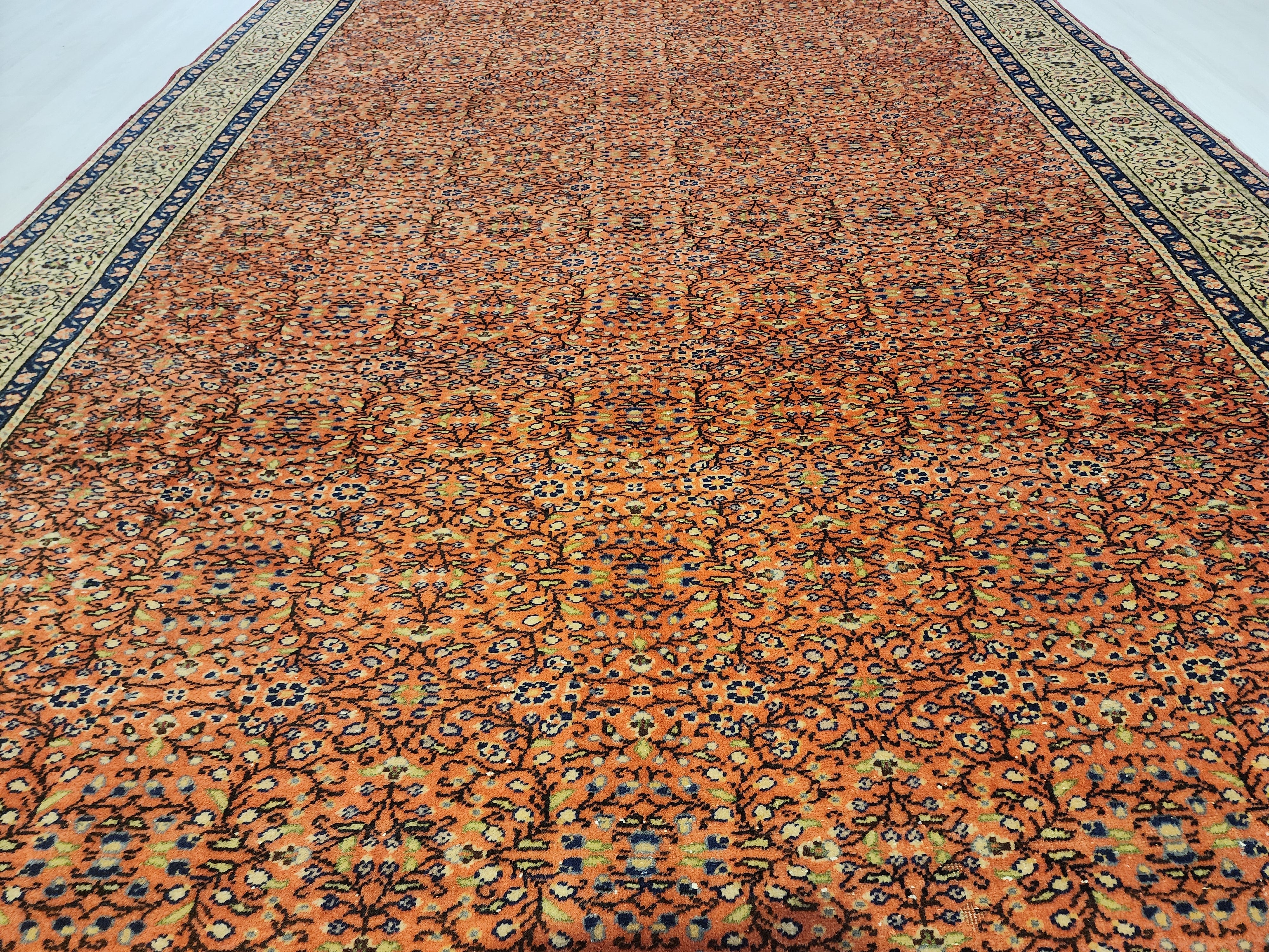 vintage Kayseri Wool Large Area Rug — in setting