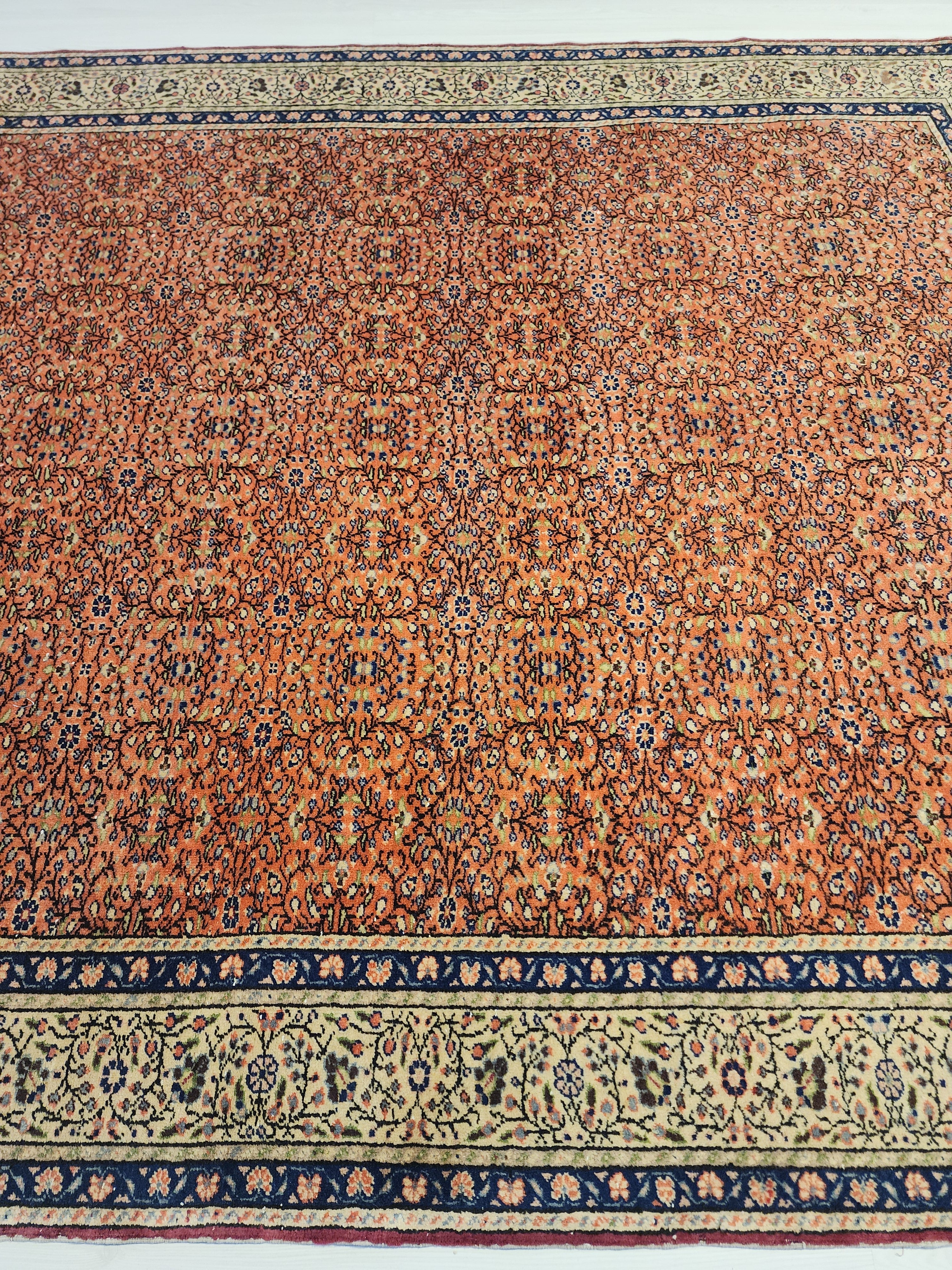 vintage Kayseri Wool Large Area Rug — corner detail