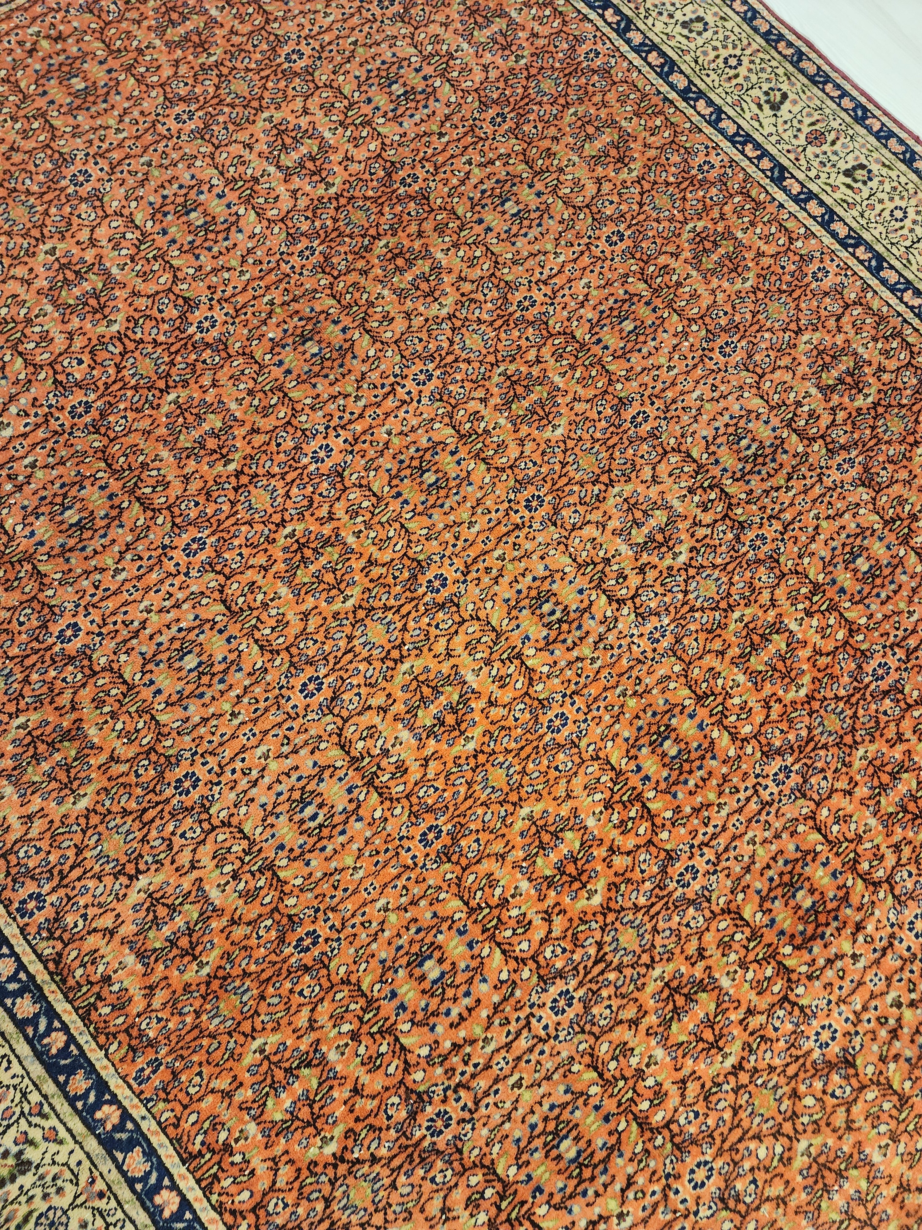 vintage Kayseri Wool Large Area Rug — pile detail