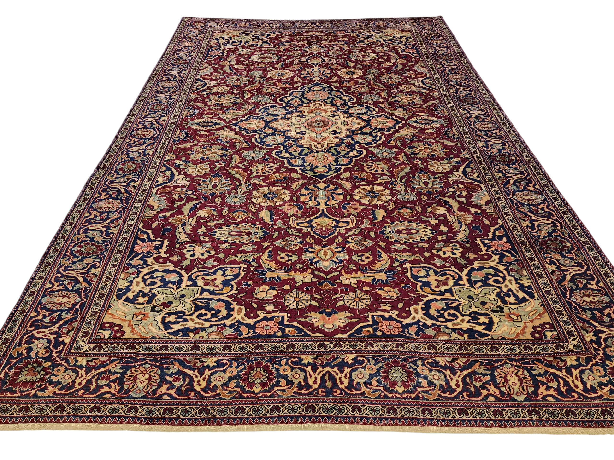 Red Turkish Large Area Rug, 6'6''x9'7''