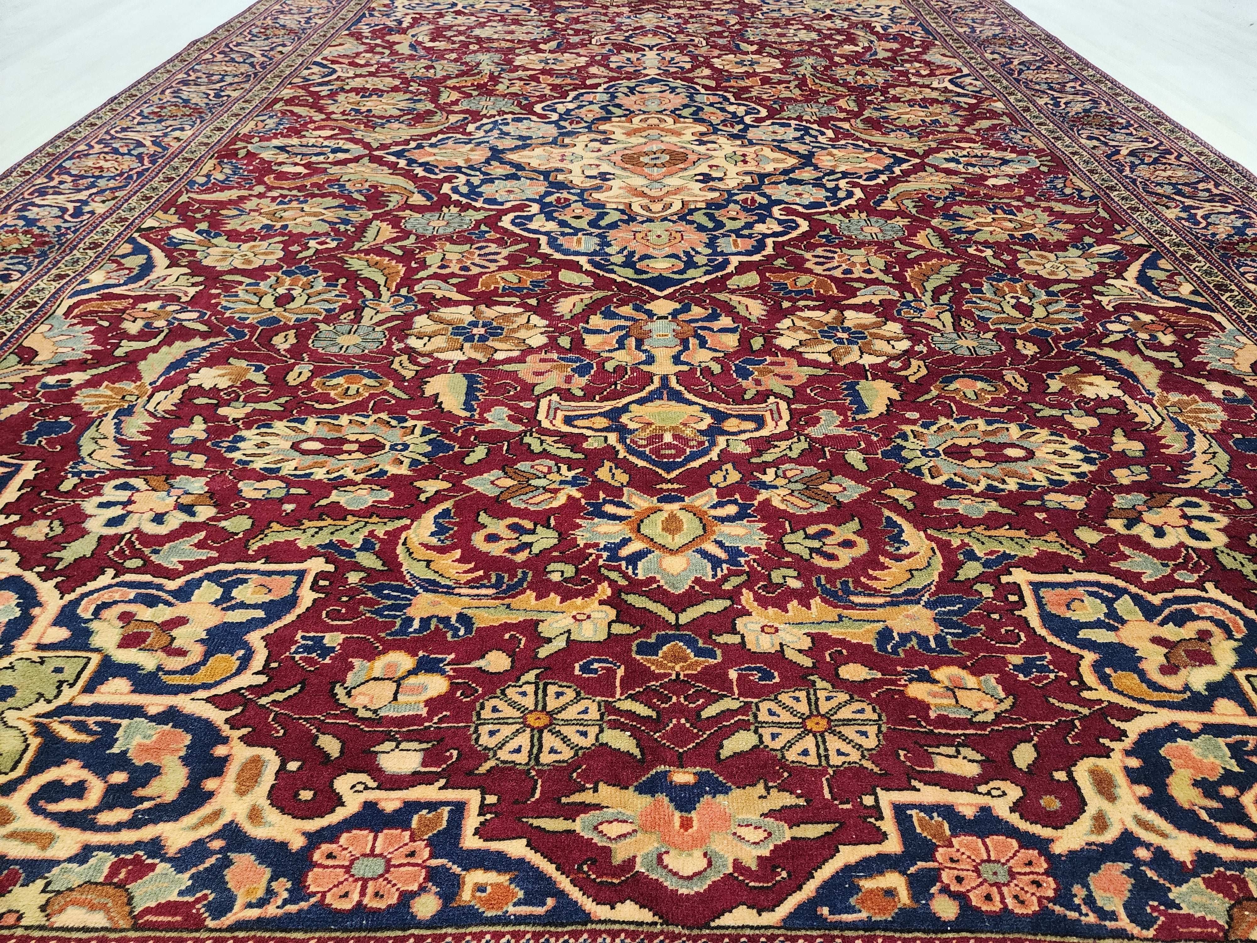 vintage Kayseri Wool Large Area Rug — styled view