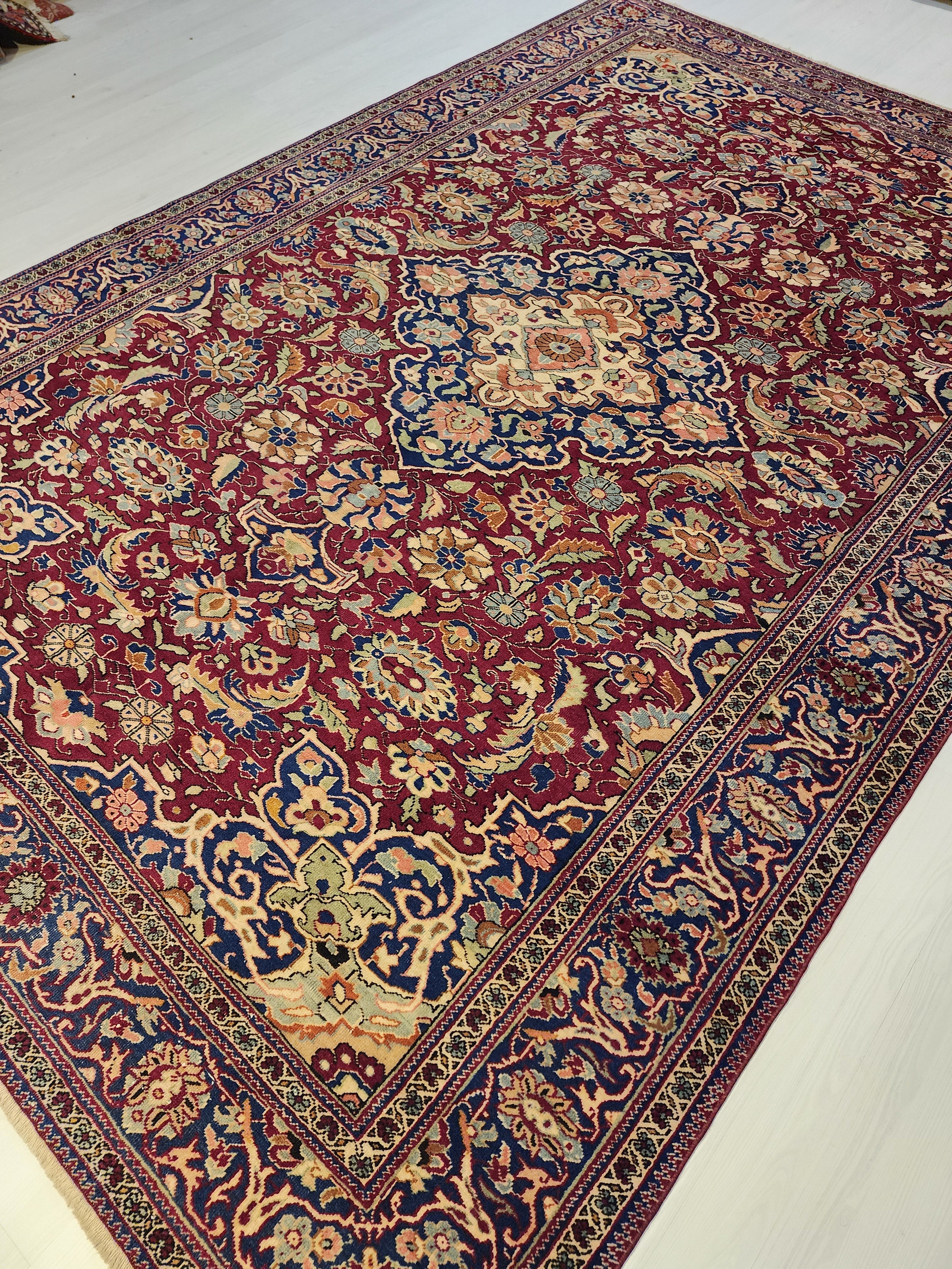 vintage Kayseri Wool Large Area Rug — in setting