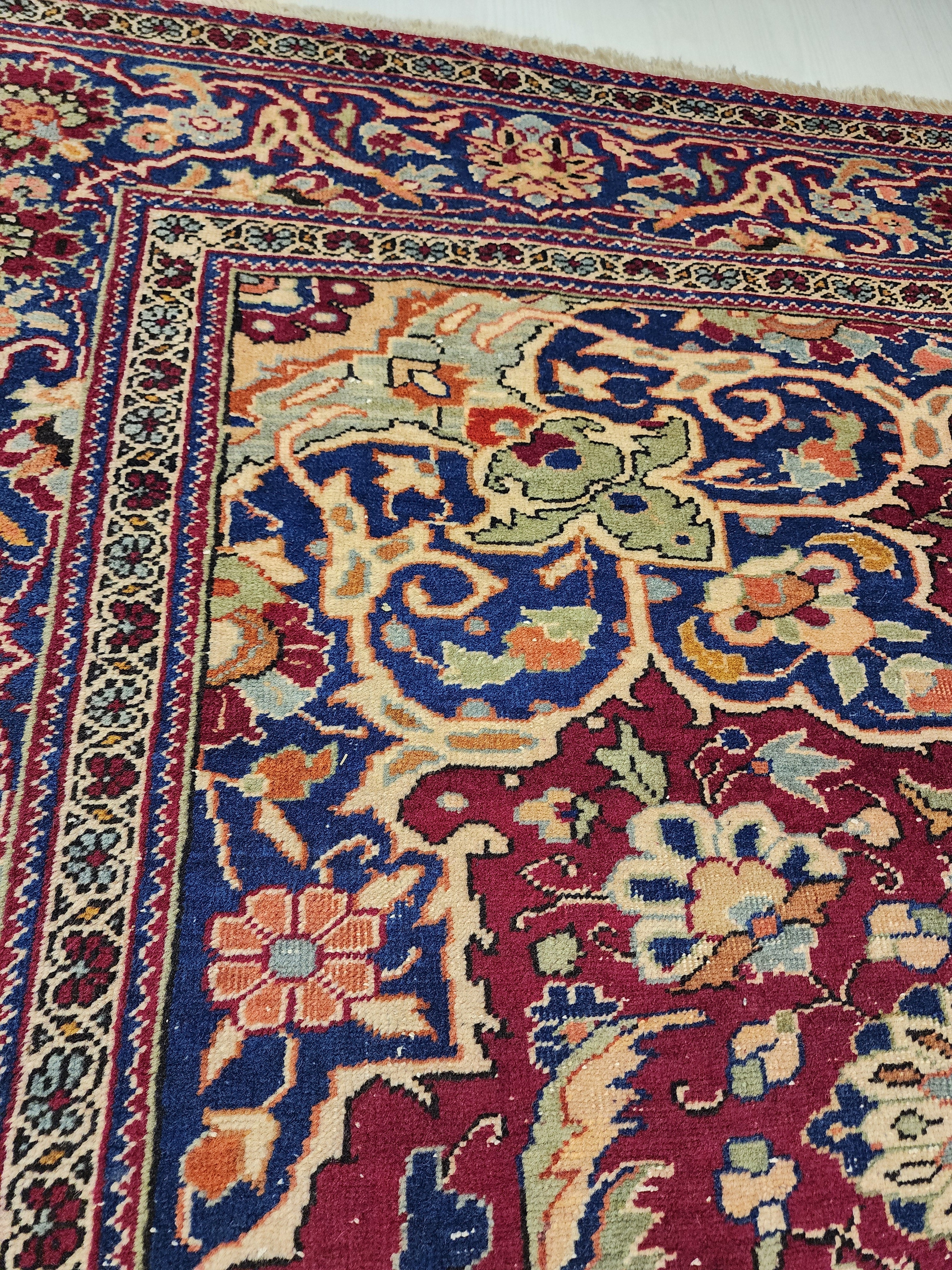 Red Turkish Large Area Rug, 6'6''x9'7''