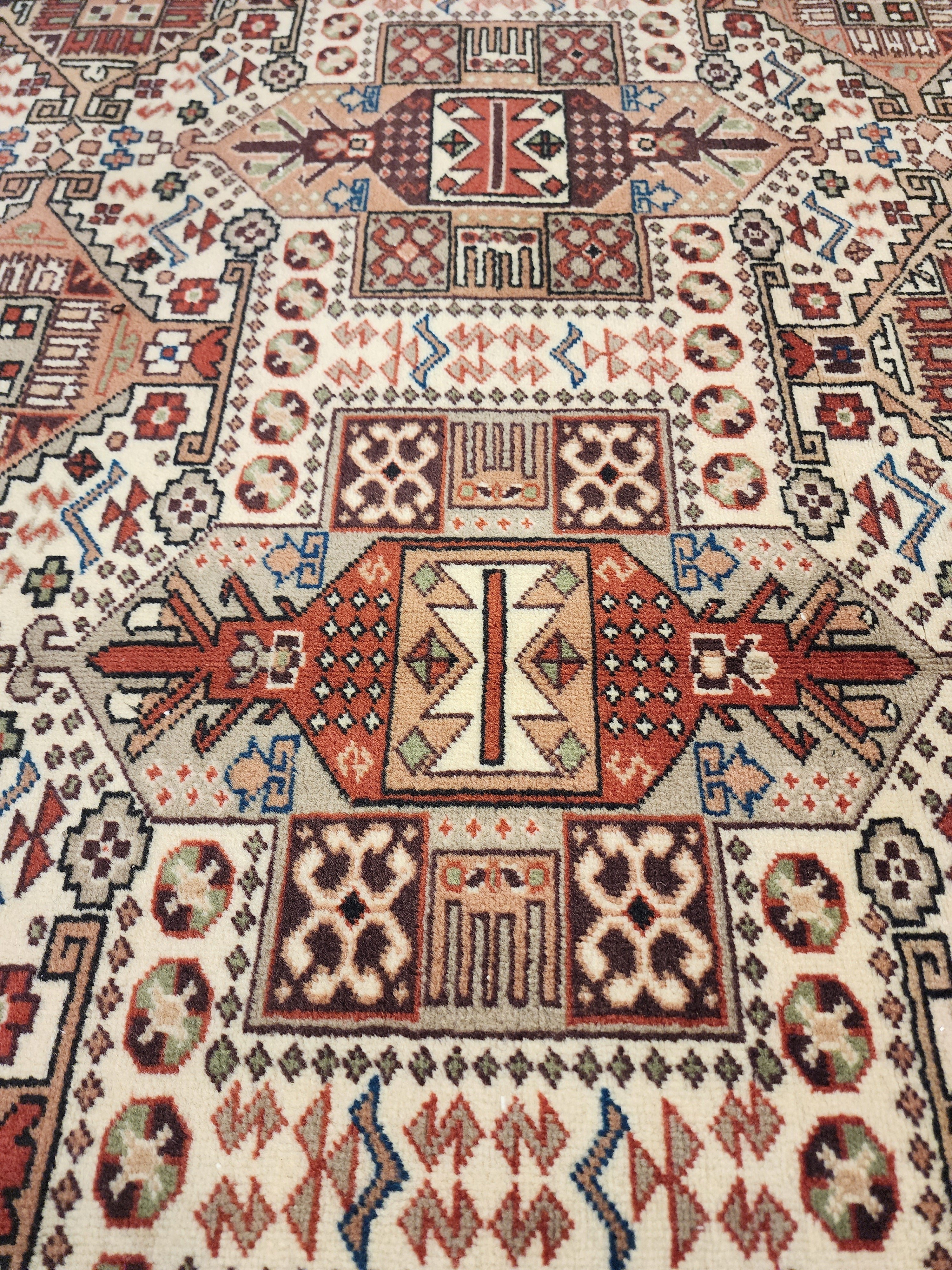 vintage Kayseri Wool Large Area Rug — corner detail