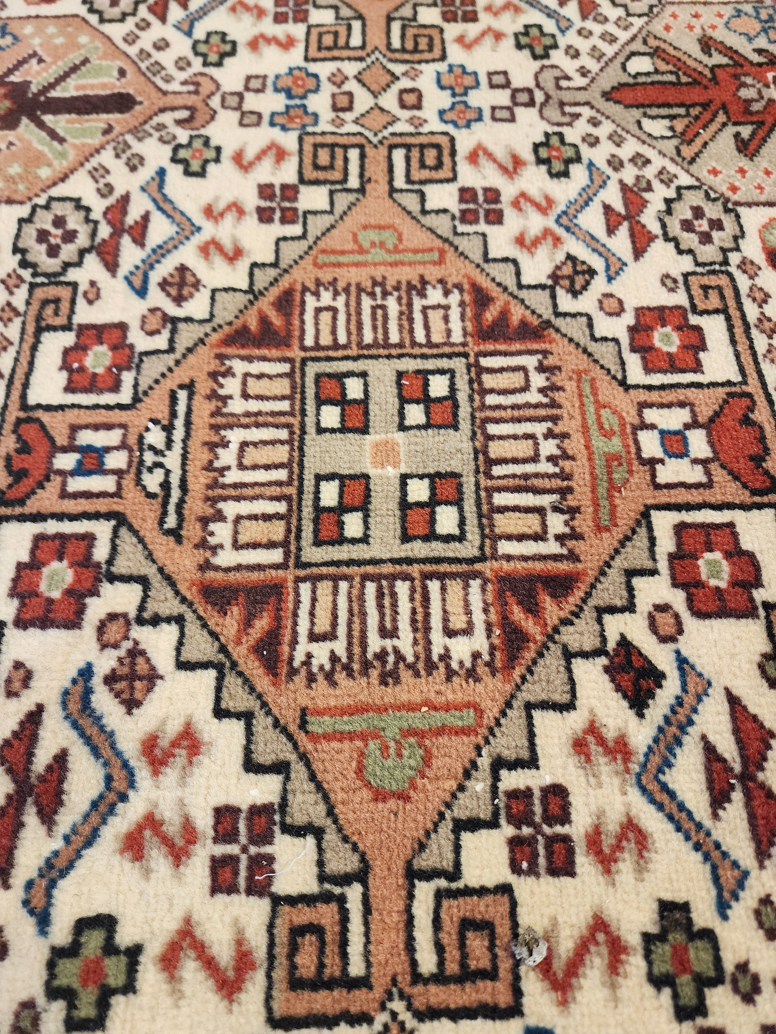 vintage Kayseri Wool Large Area Rug — pile detail