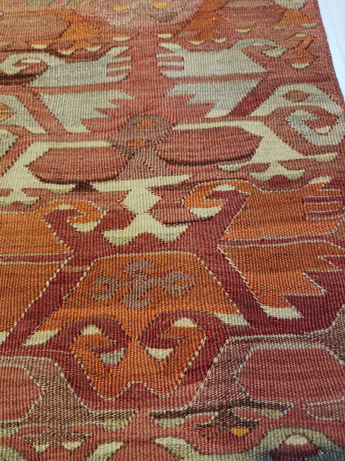 Aristoniki — Authentic Vintage Afyon Kilim Runner – Handwoven Wool Tribal Anatolian Flatweave (53cm x 170cm)