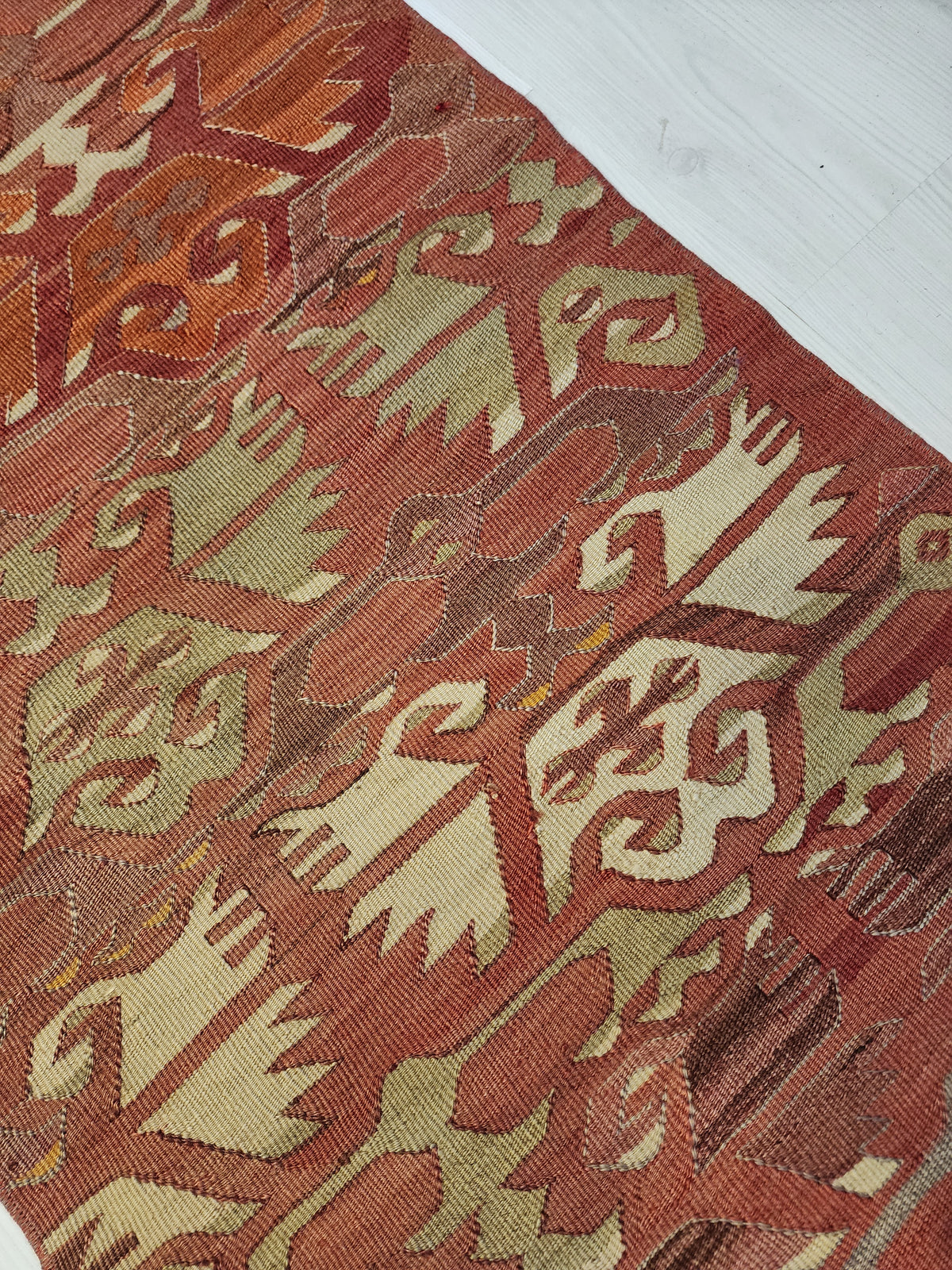 Aristoniki — Authentic Vintage Afyon Kilim Runner – Handwoven Wool Tribal Anatolian Flatweave (53cm x 170cm)