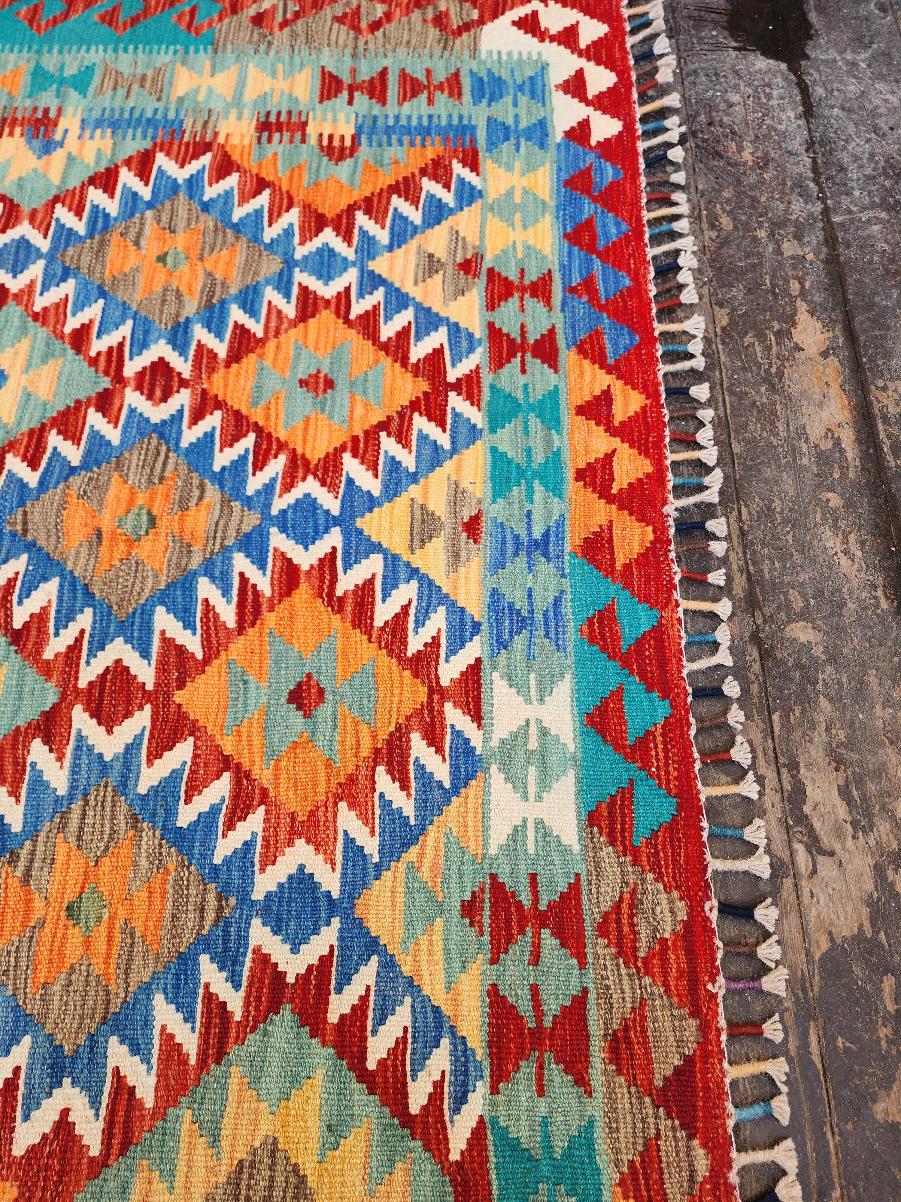 vintage Anatolian Wool Area Rug — in setting