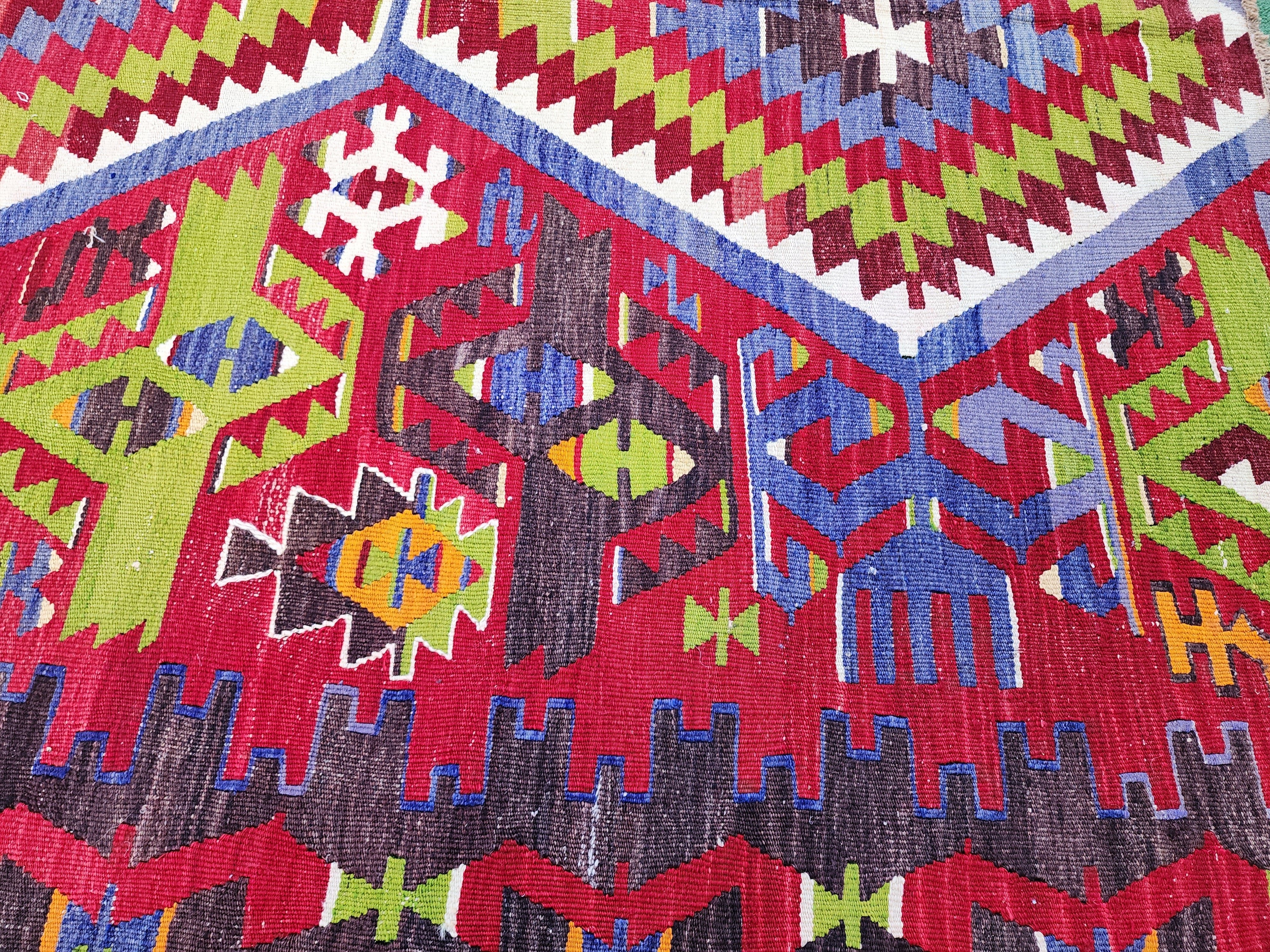 vintage Oushak Runner Rug — detail texture