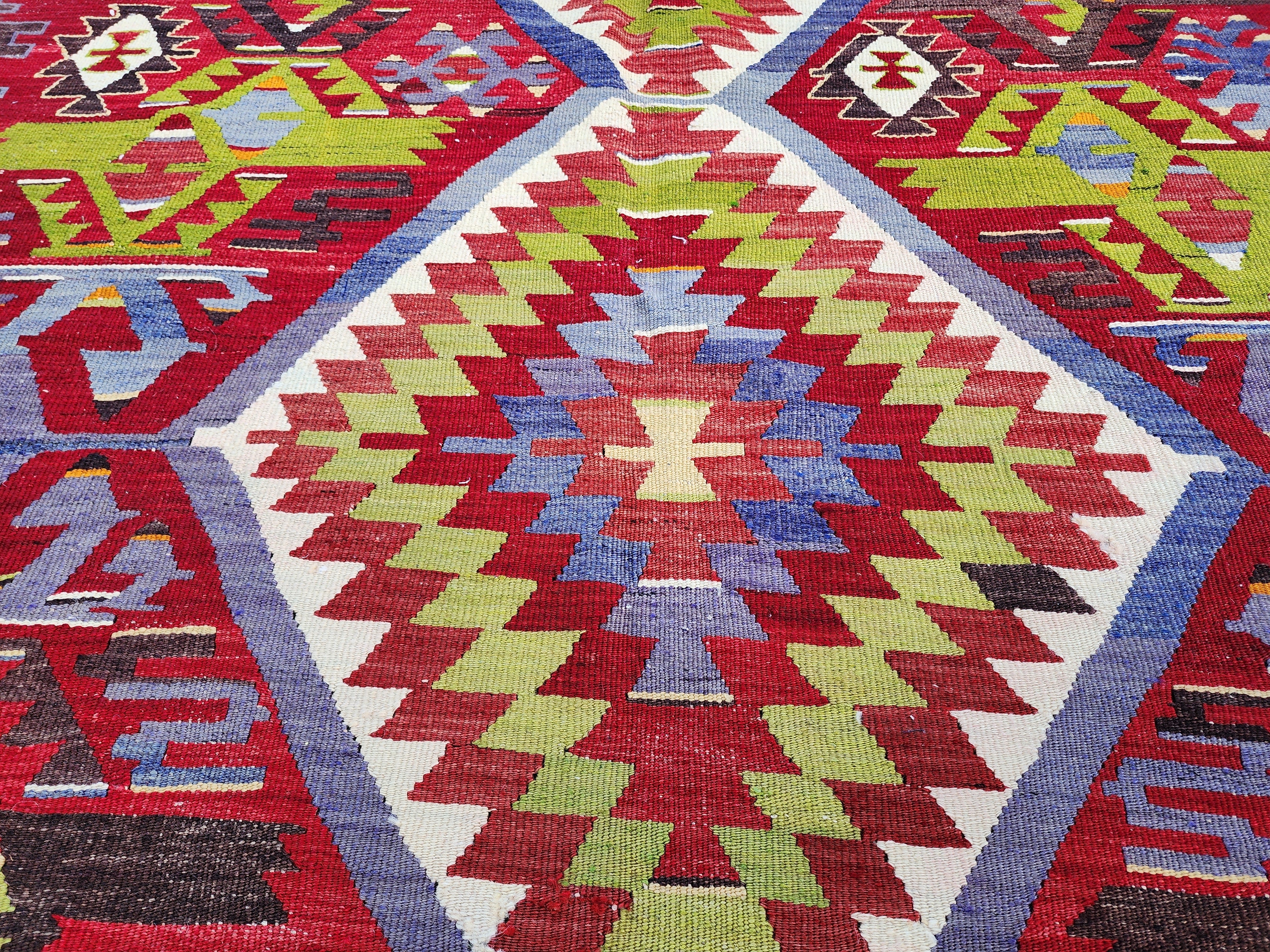 vintage Oushak Runner Rug — pattern close-up