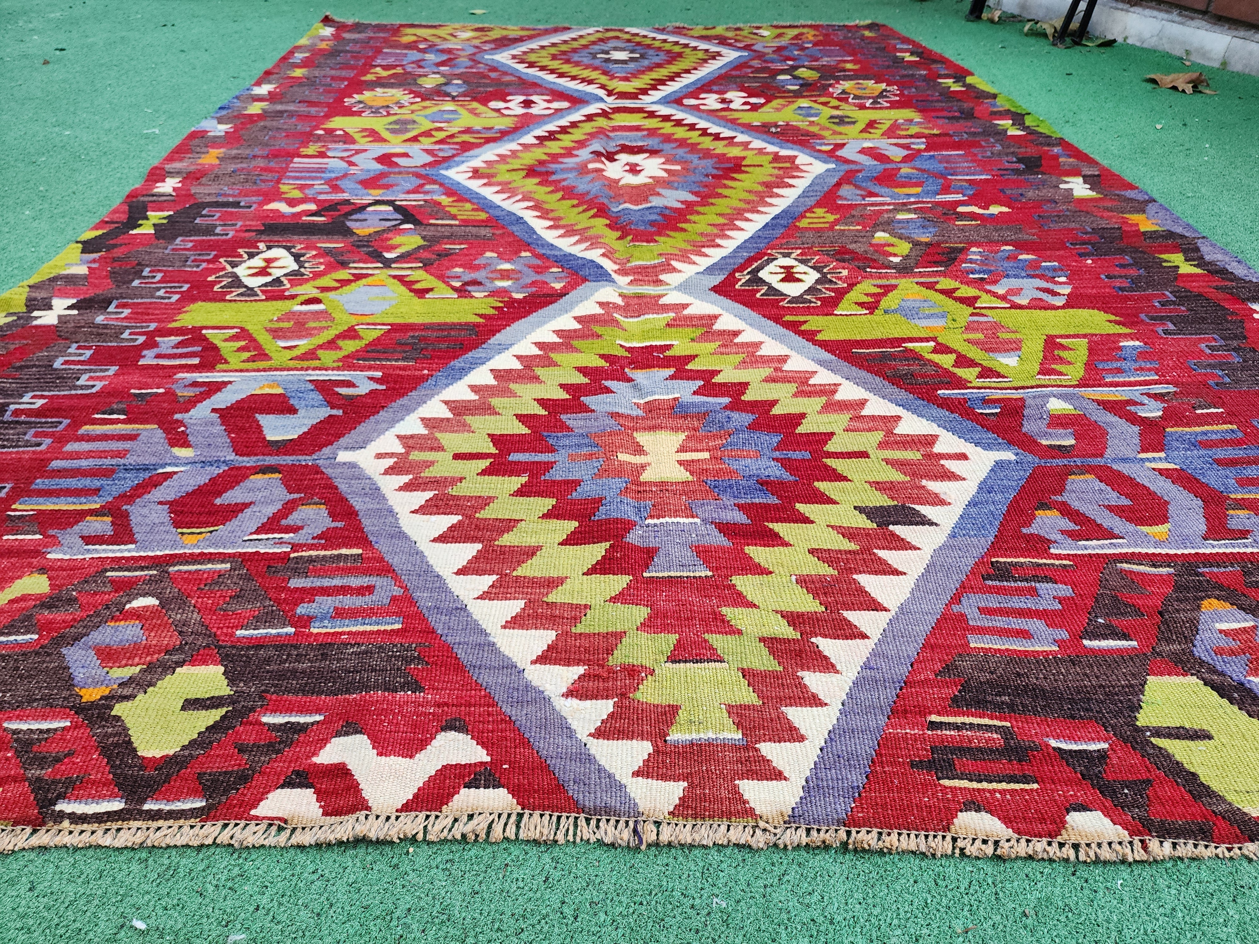 vintage Oushak Runner Rug — in setting