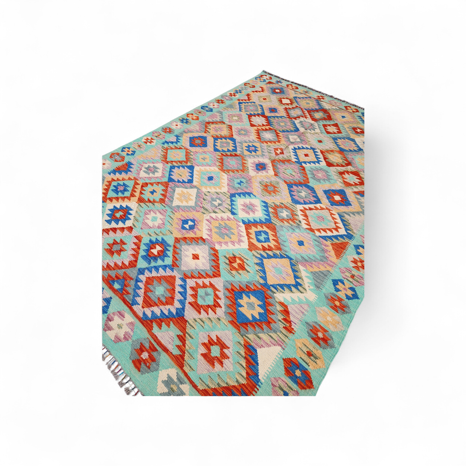 Iouliana — Handmade Turkish Kilim Rug: Vintage Wool Anatolian Boho Decor 7x10