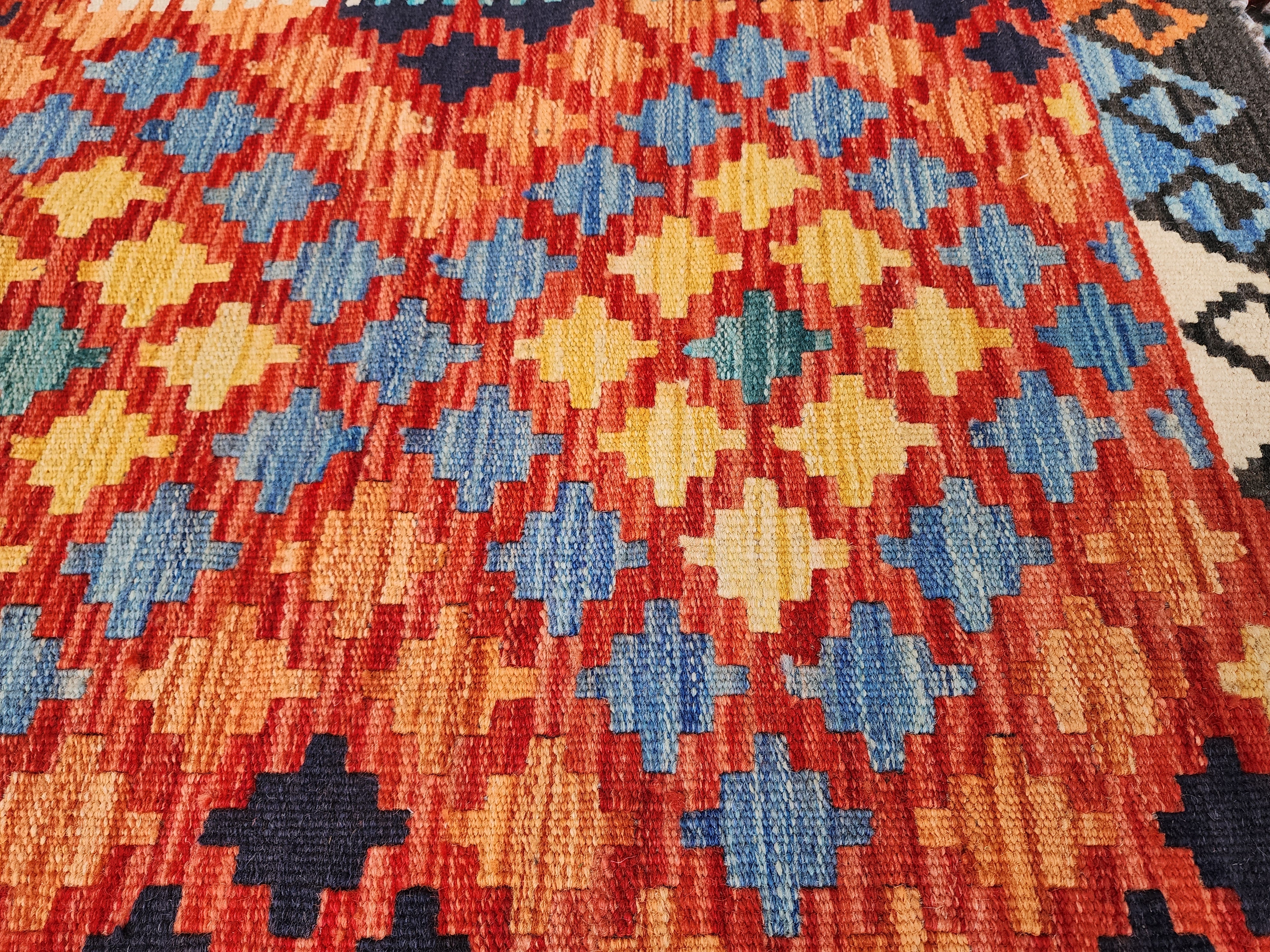 vintage Afghan Wool Small Rug — in setting