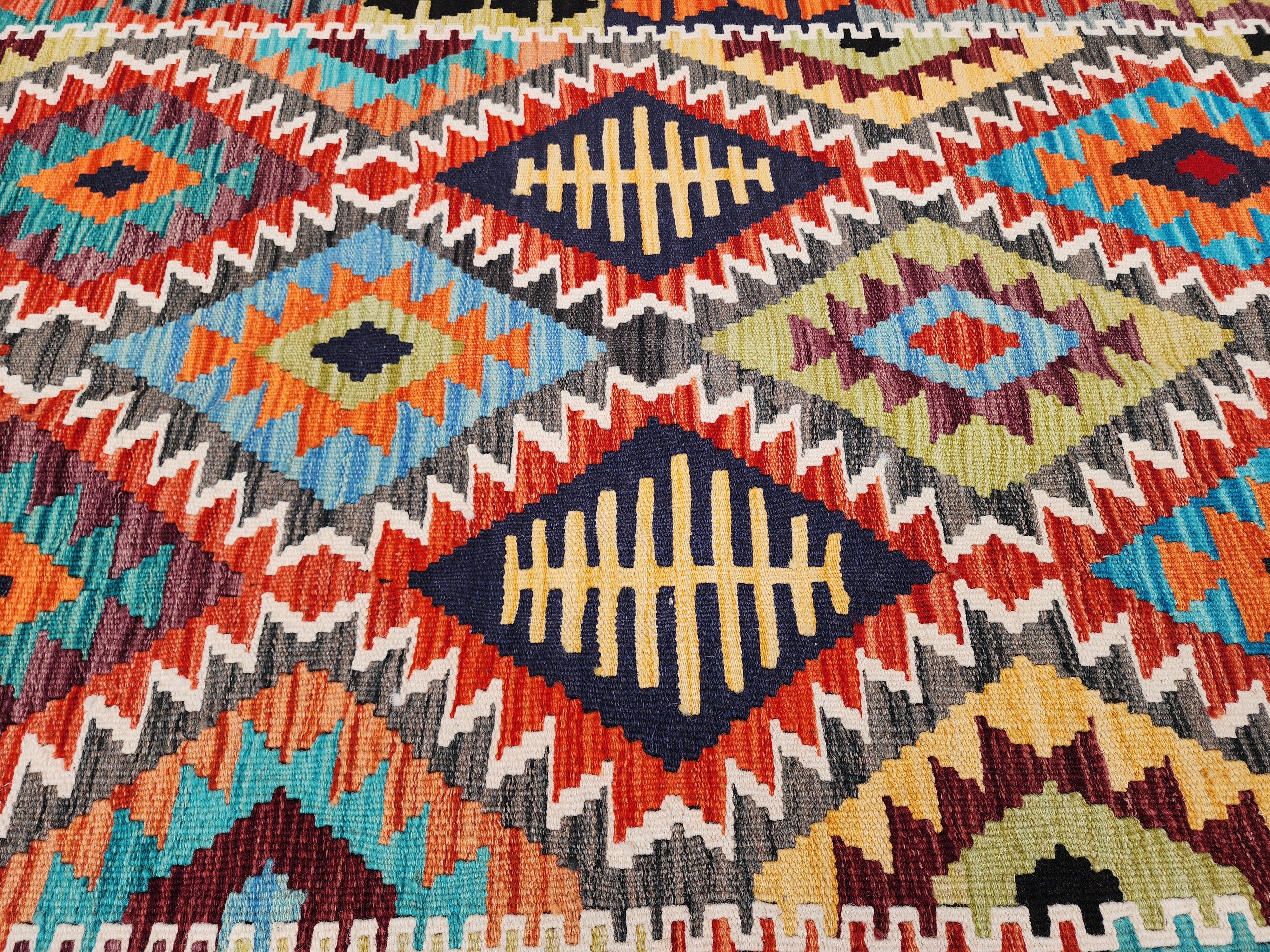 vintage Anatolian Wool Small Rug — edge weave