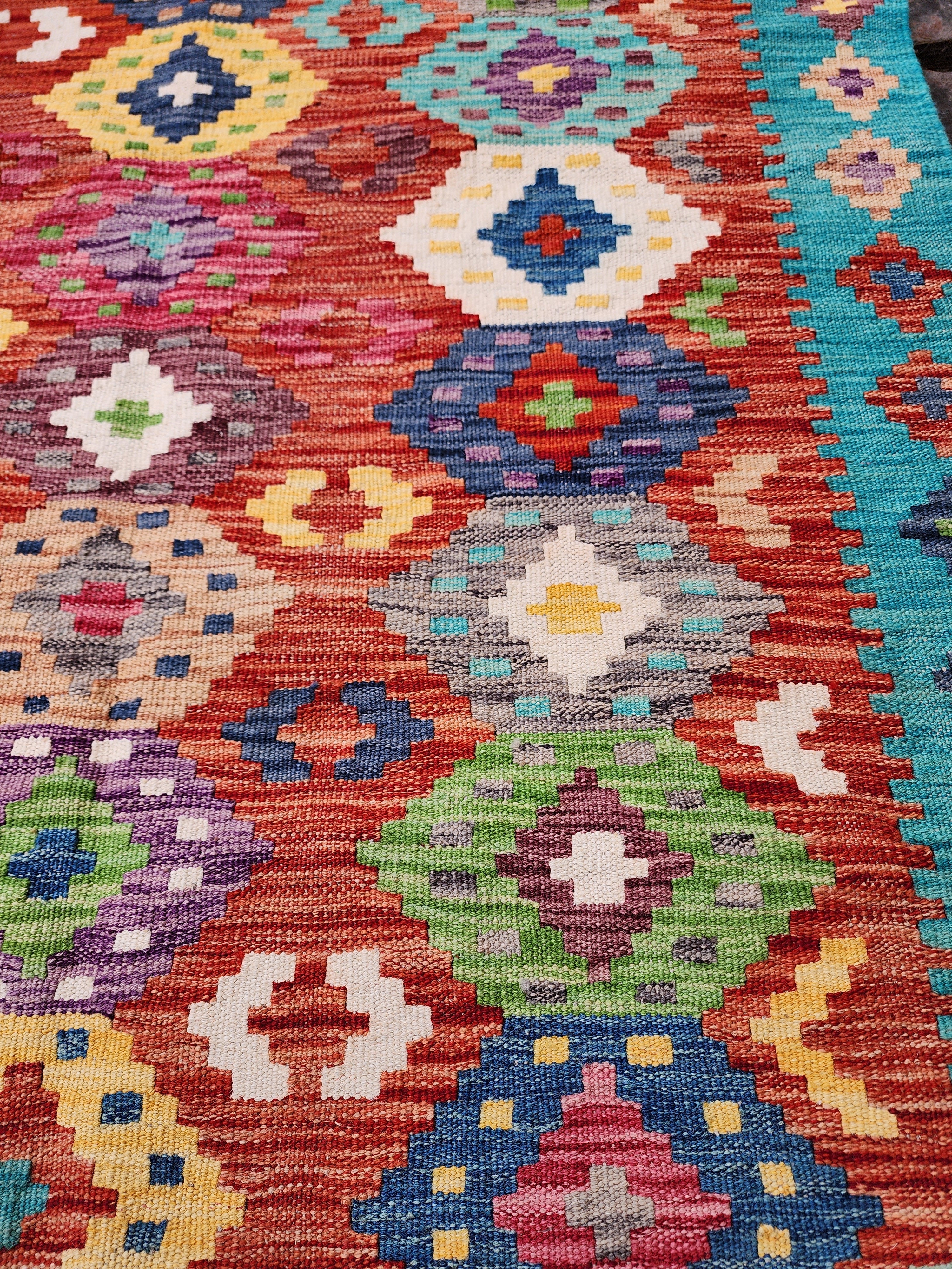 vintage Anatolian Wool Small Rug — pile detail