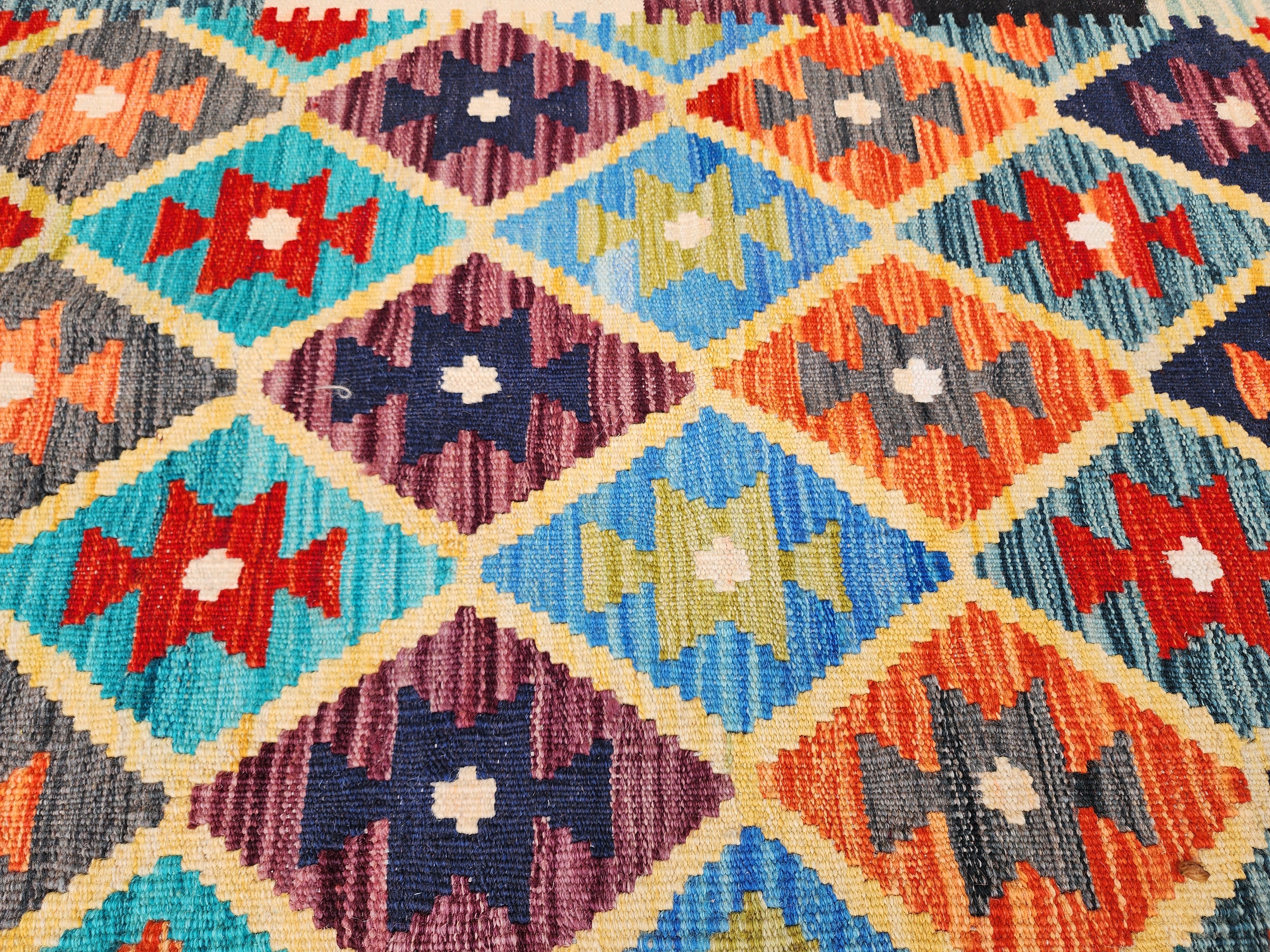 vintage Anatolian Wool Small Rug — pile detail