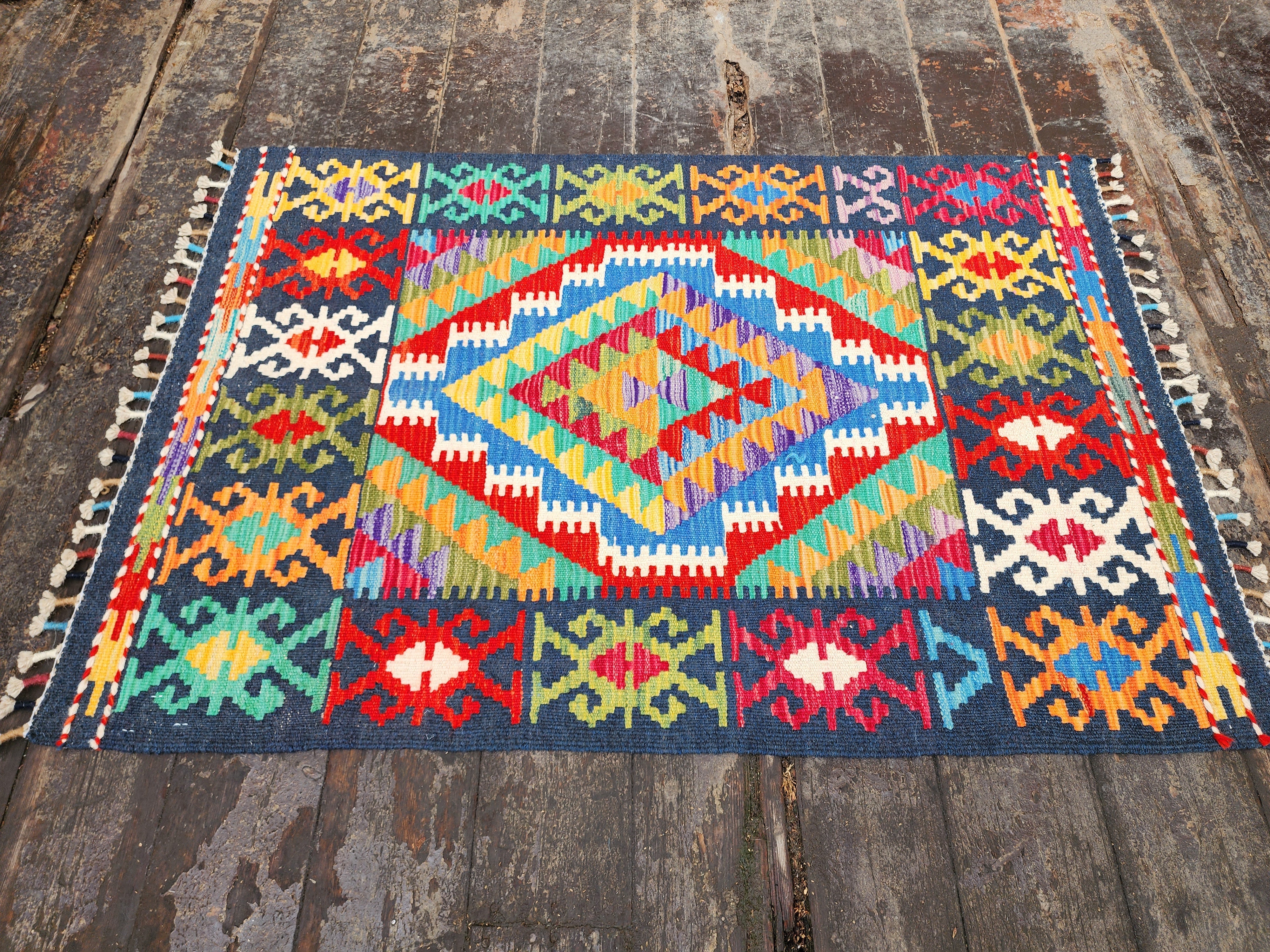 vintage Kilim Area Rug — in setting