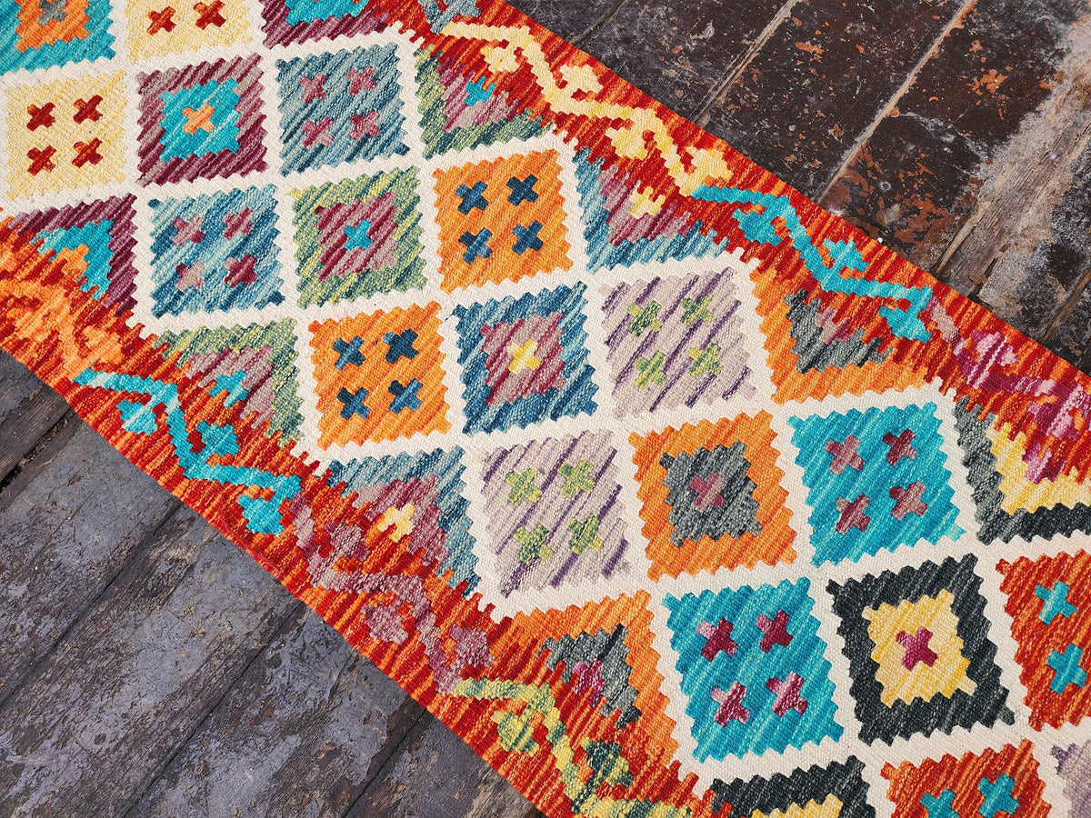 vintage Anatolian Wool Runner Rug — detail texture