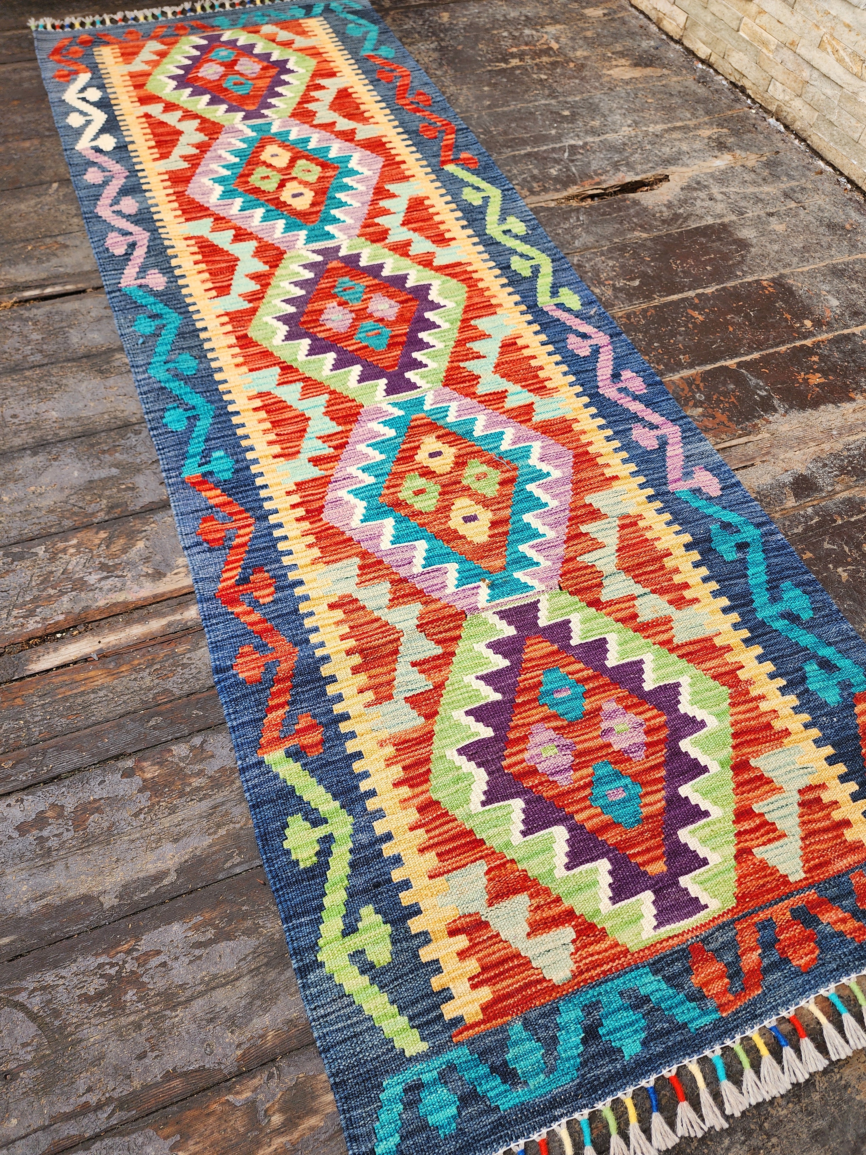 Rainbow Turkish Kilim Runner