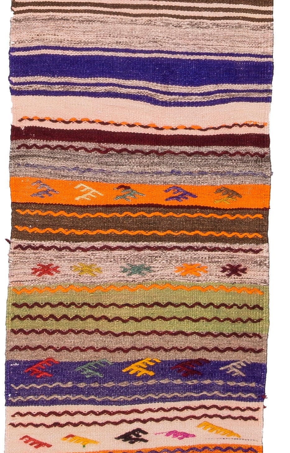 Kilim Runner, Kilim, Boho Rustic Decor Handwoven Rug, Tribal Nomadic Kilim Hallway Runner 8'1'' x 1'11''