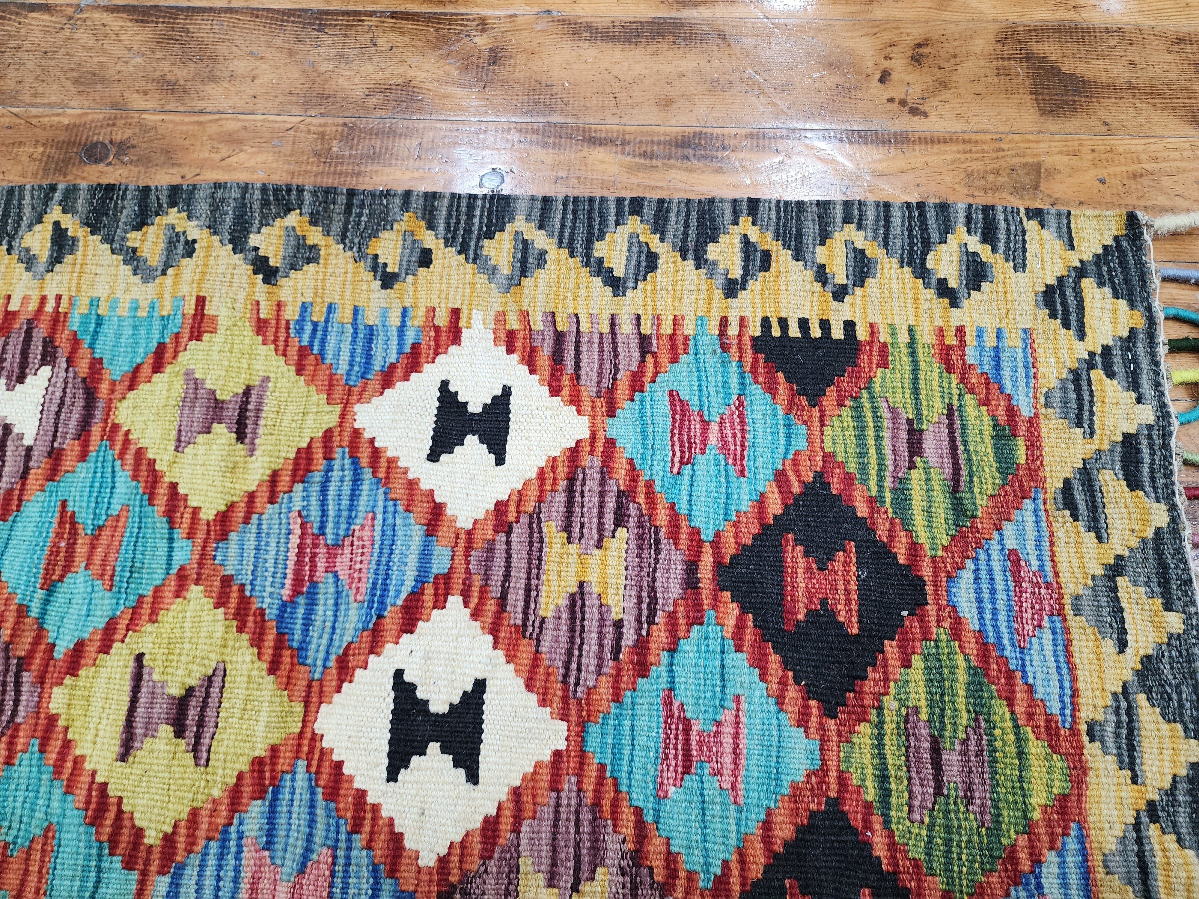 vintage Kilim Wool Runner Rug — in setting