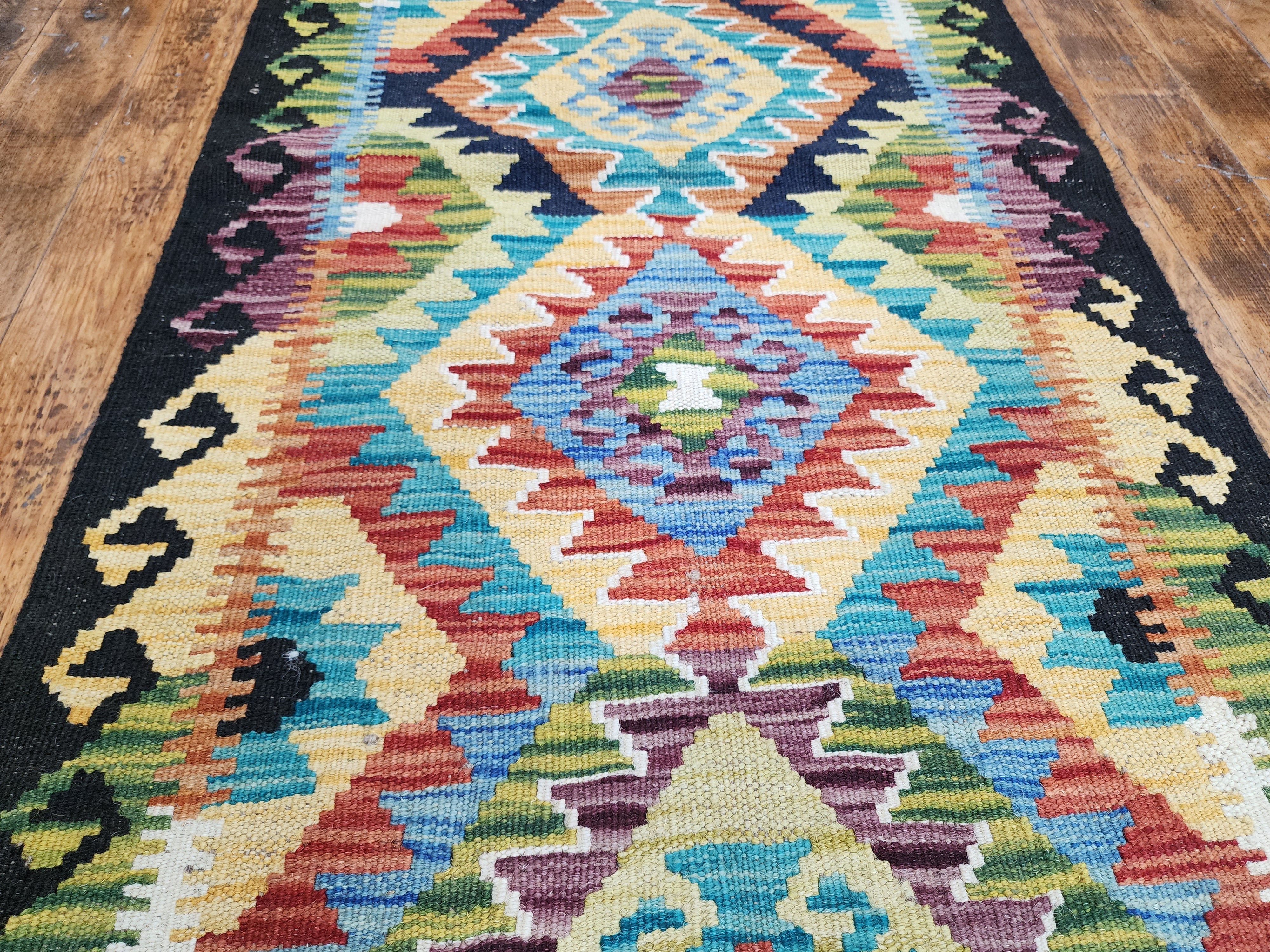 vintage Kilim Wool Runner Rug — in setting