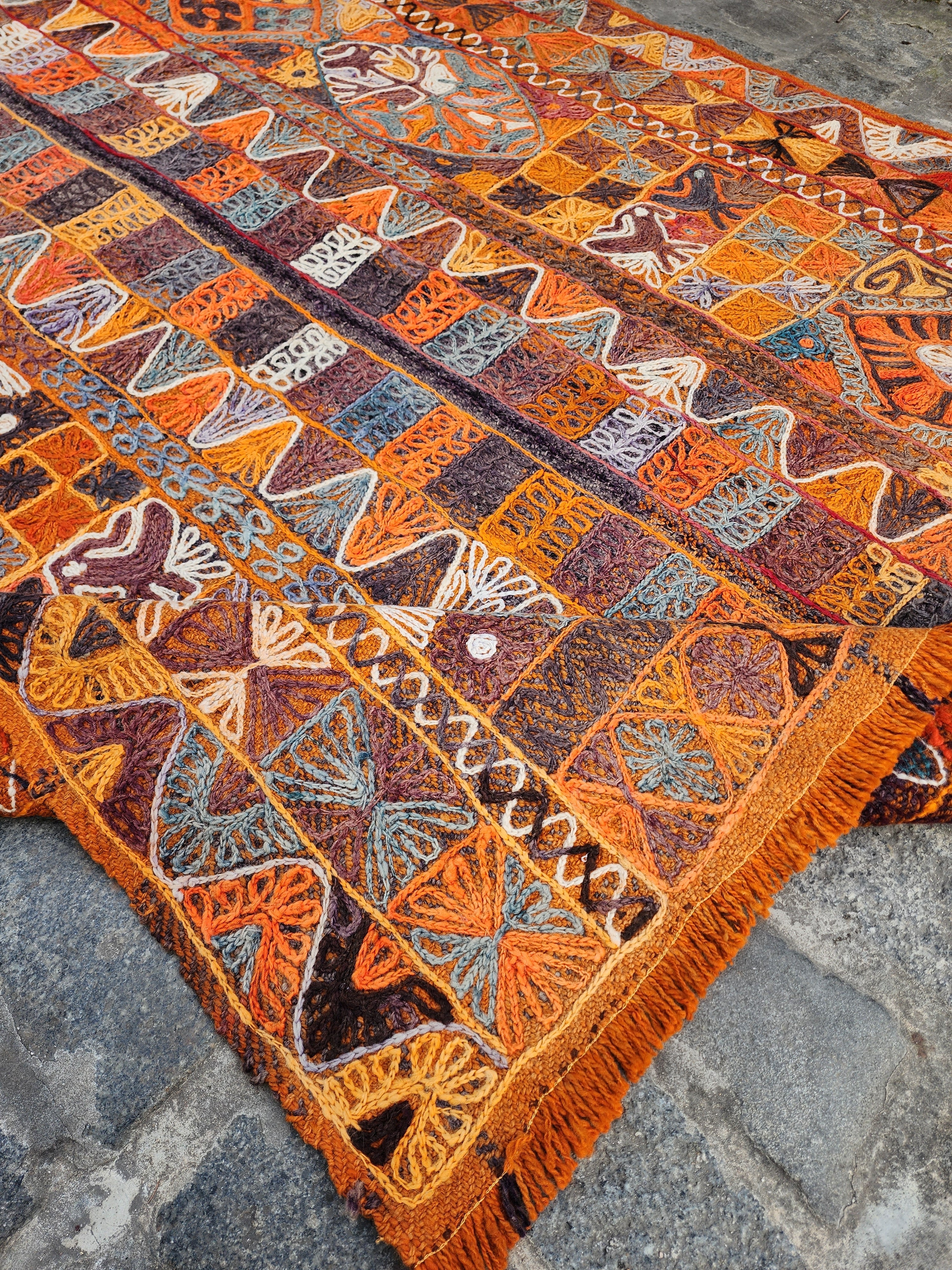 vintage Kilim Area Rug — styled view