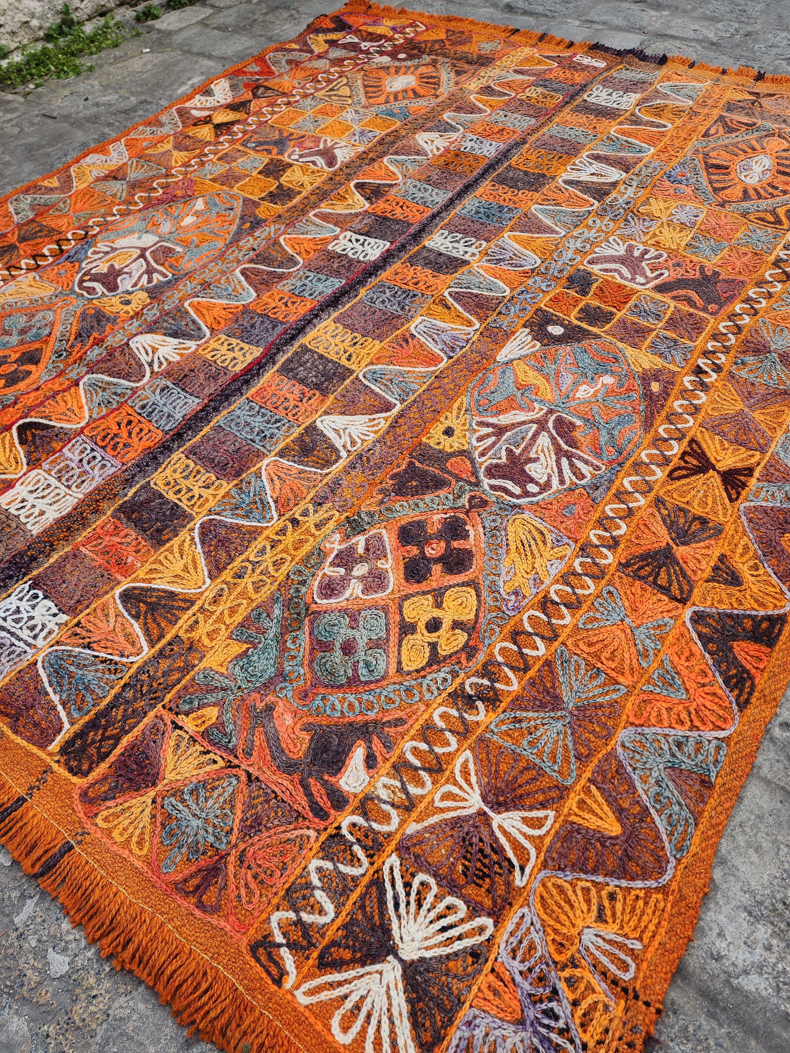 vintage Kilim Area Rug — back view