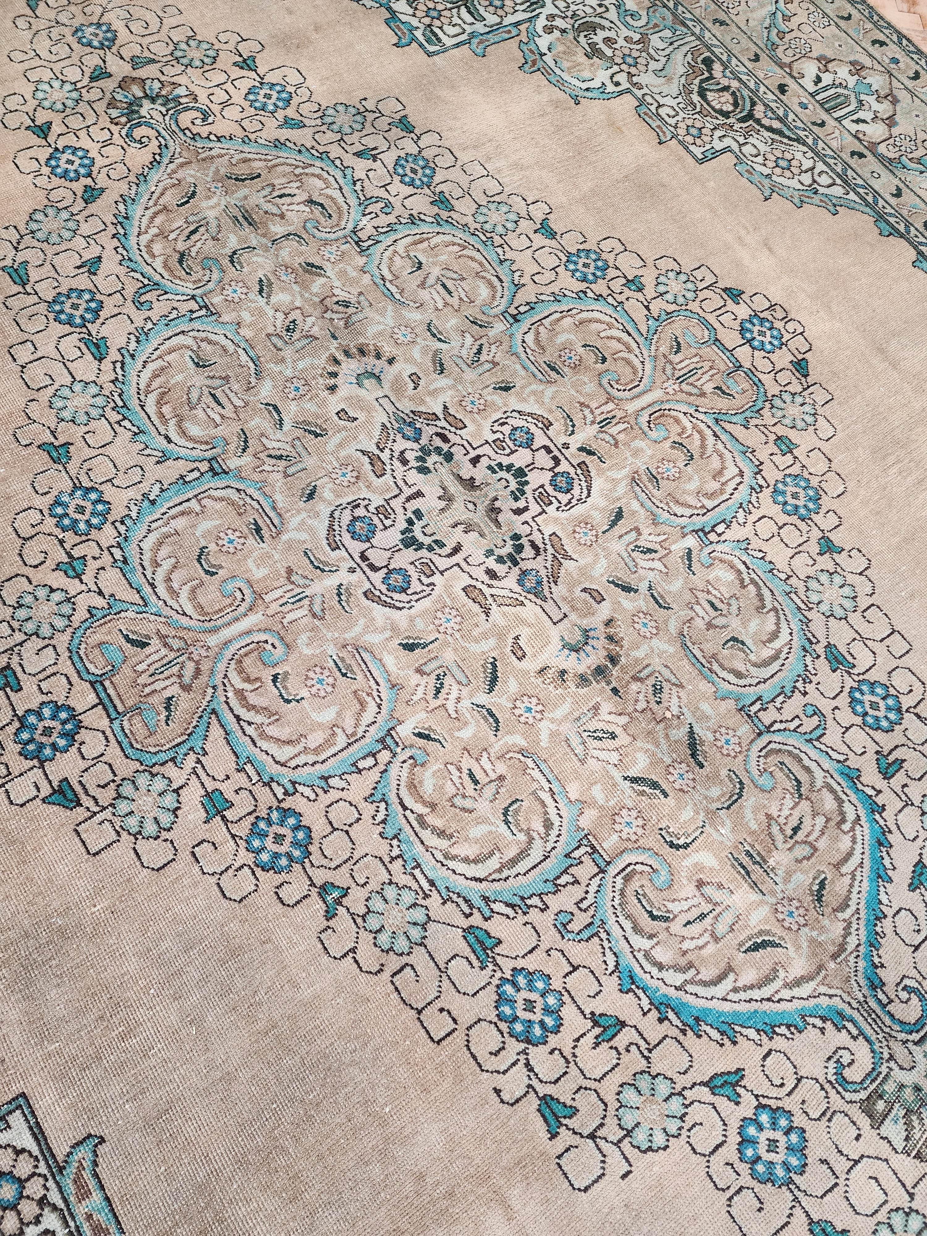 antique Anatolian Wool Large Area Rug — in setting