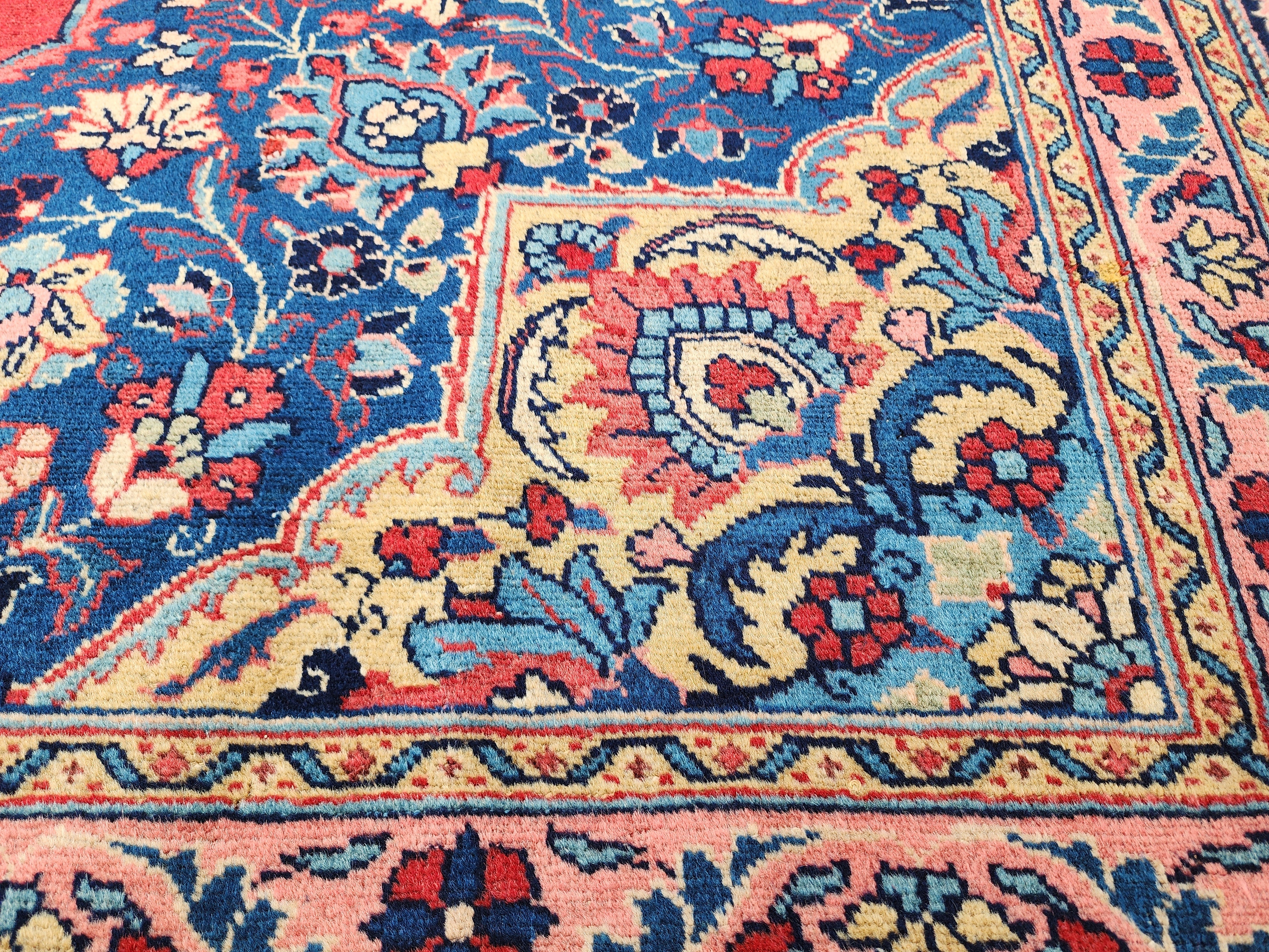 antique Persian Large Area Rug — colour close-up