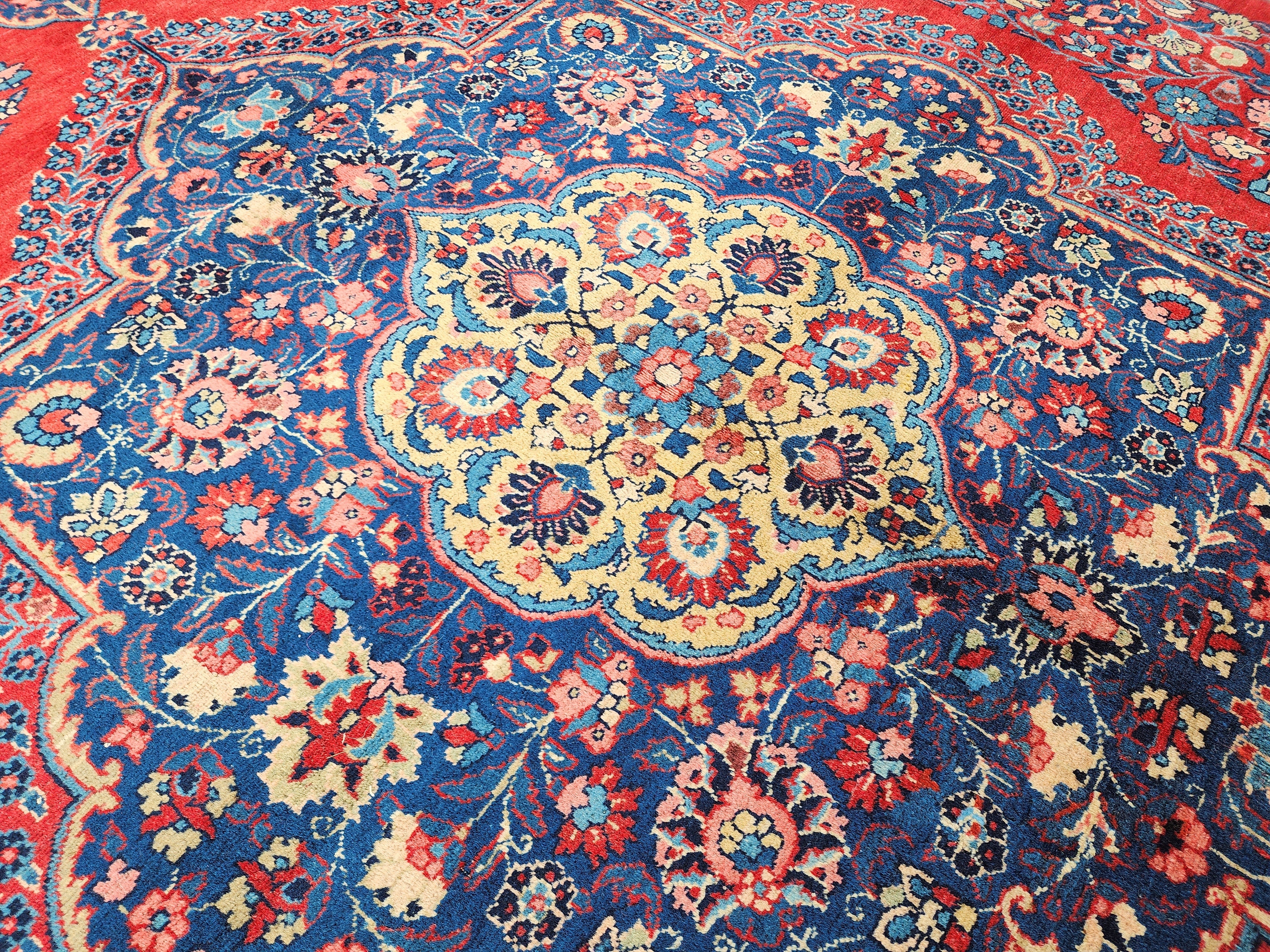 antique Persian Large Area Rug — corner detail