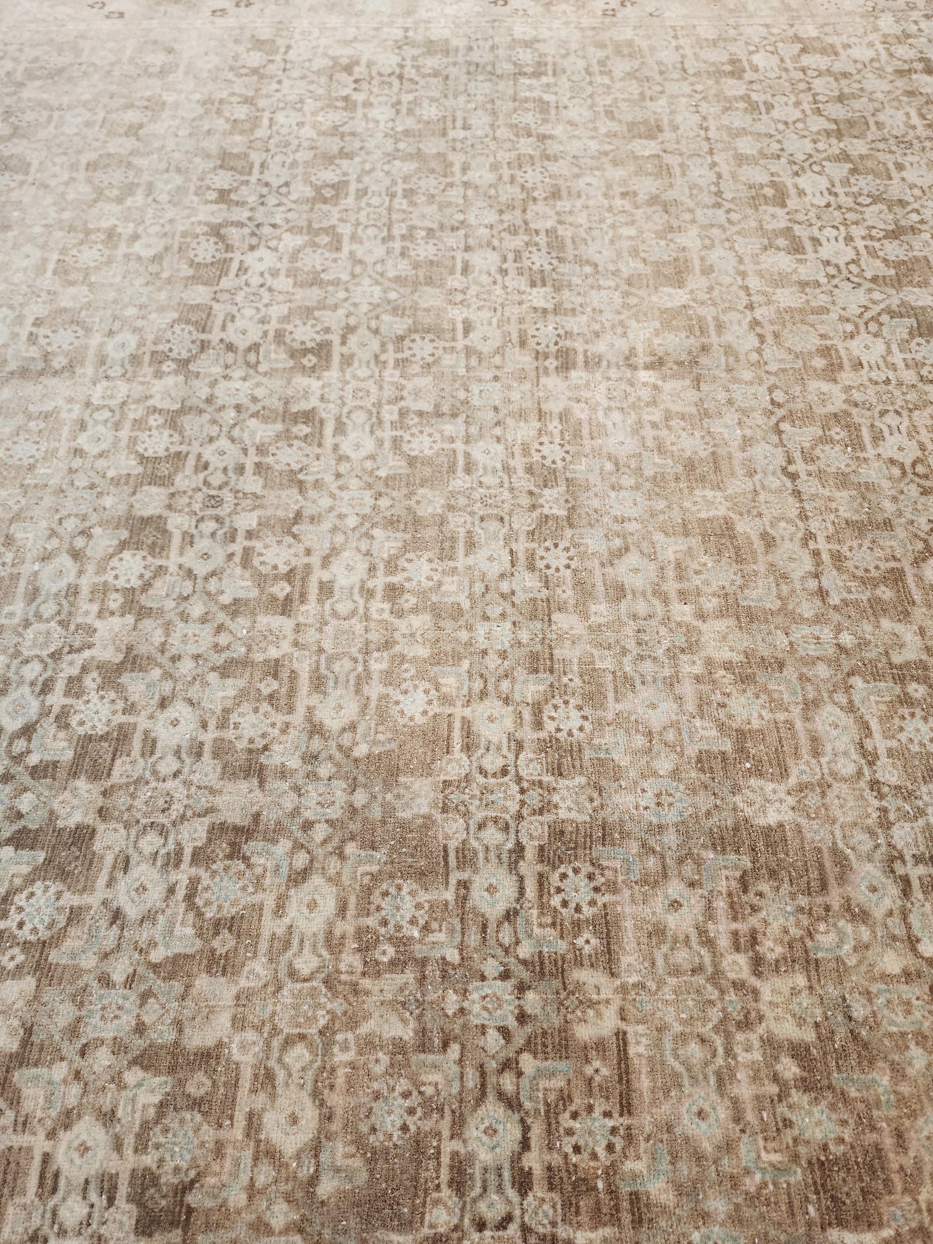vintage Oushak Wool Large Area Rug — in setting