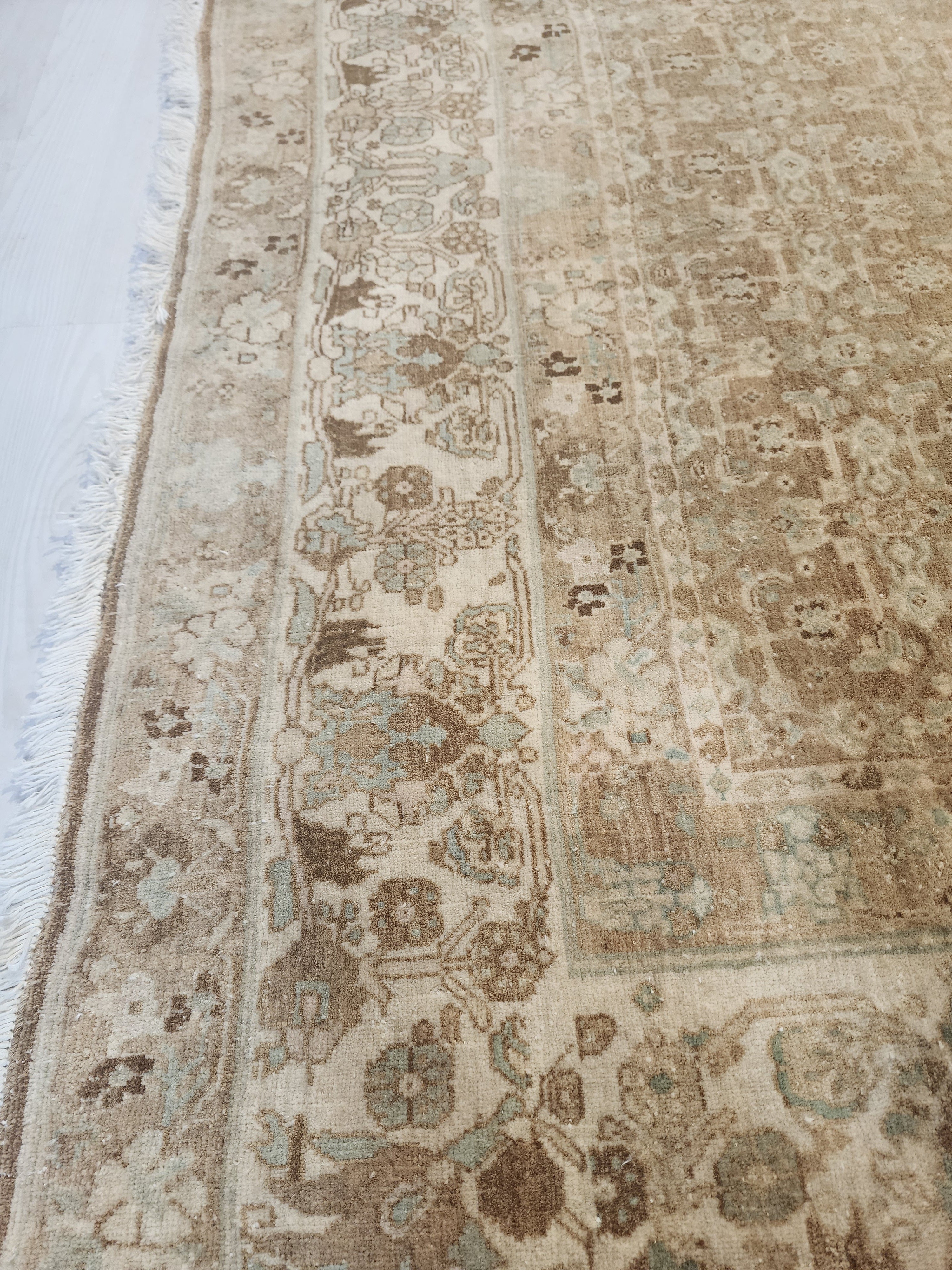 Large Hand-Knotted Oushak Rug – 7x11 Vintage Wool Area Rug