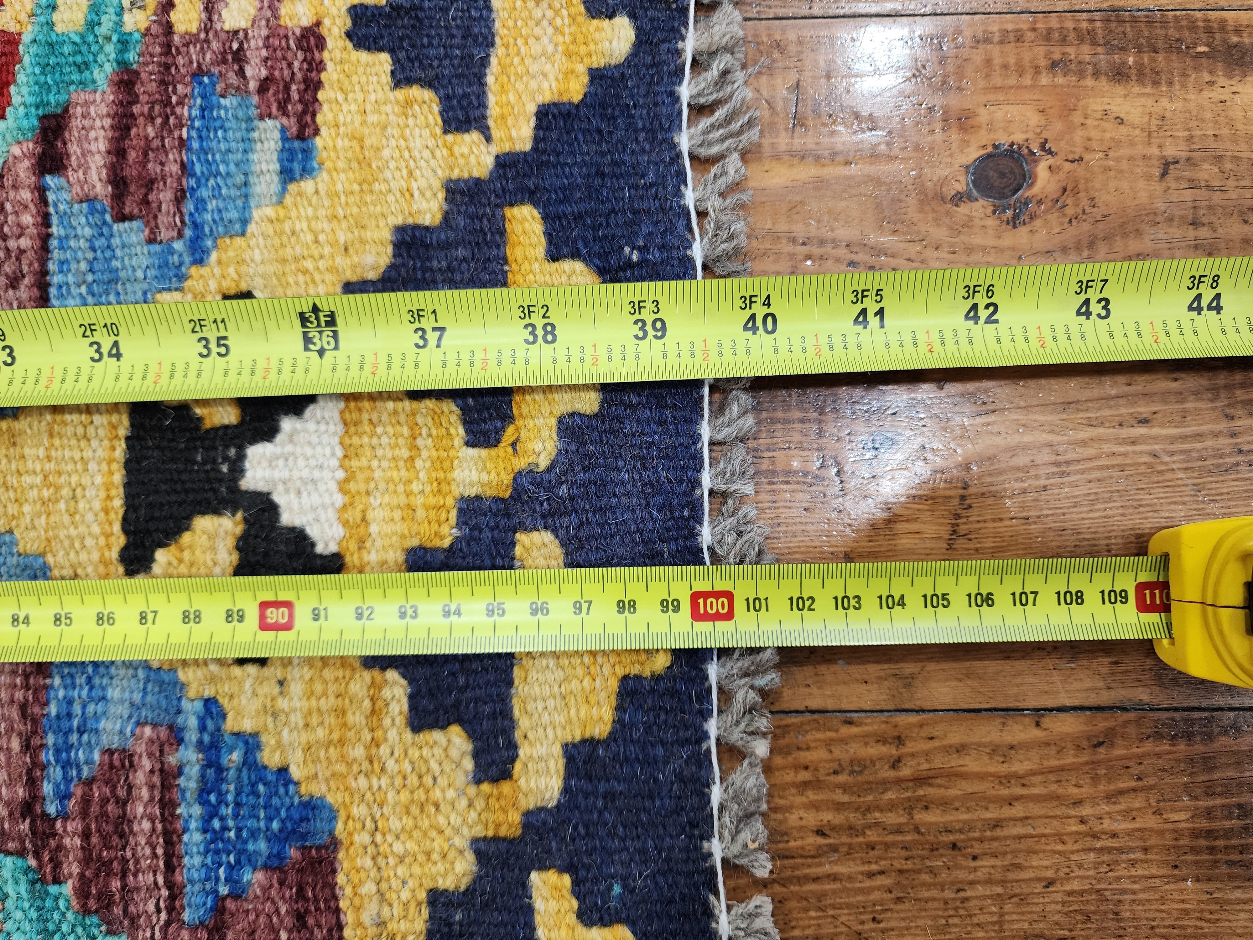 vintage Afghan Maimana Wool Small Rug — styled view