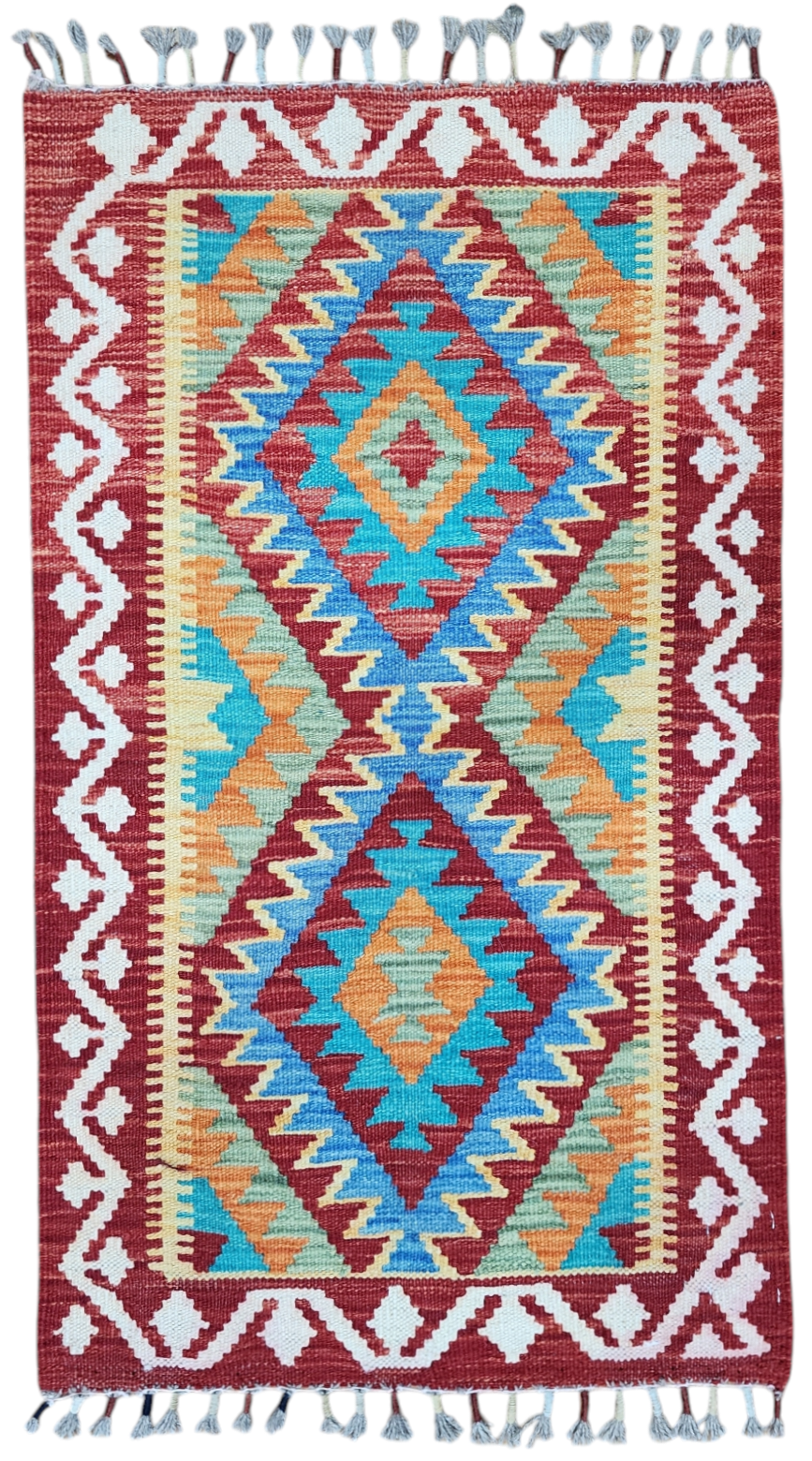 Deianeira — Vintage Afghan Maimana Wool Small Rug