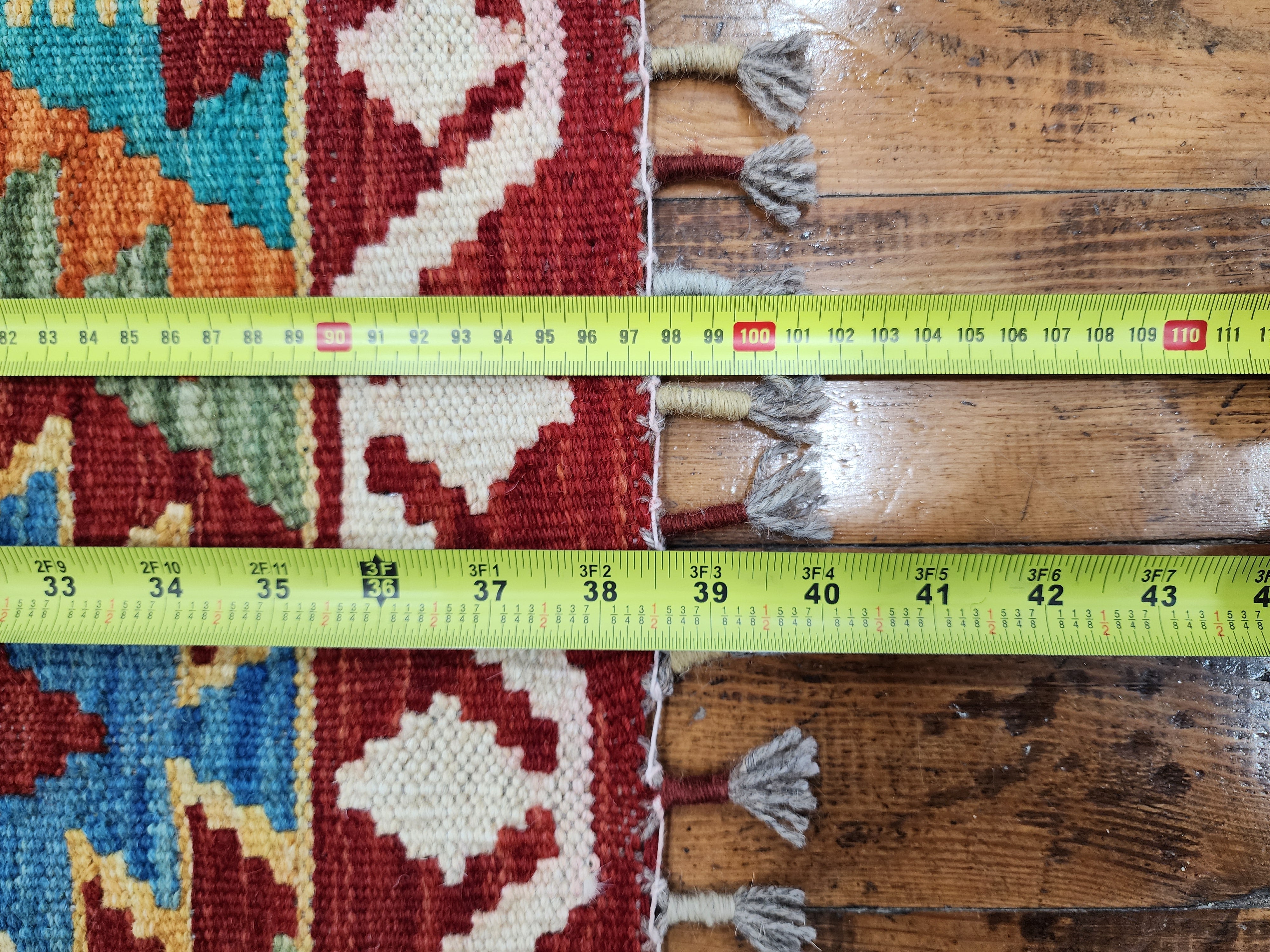 vintage Afghan Maimana Wool Small Rug — colour close-up