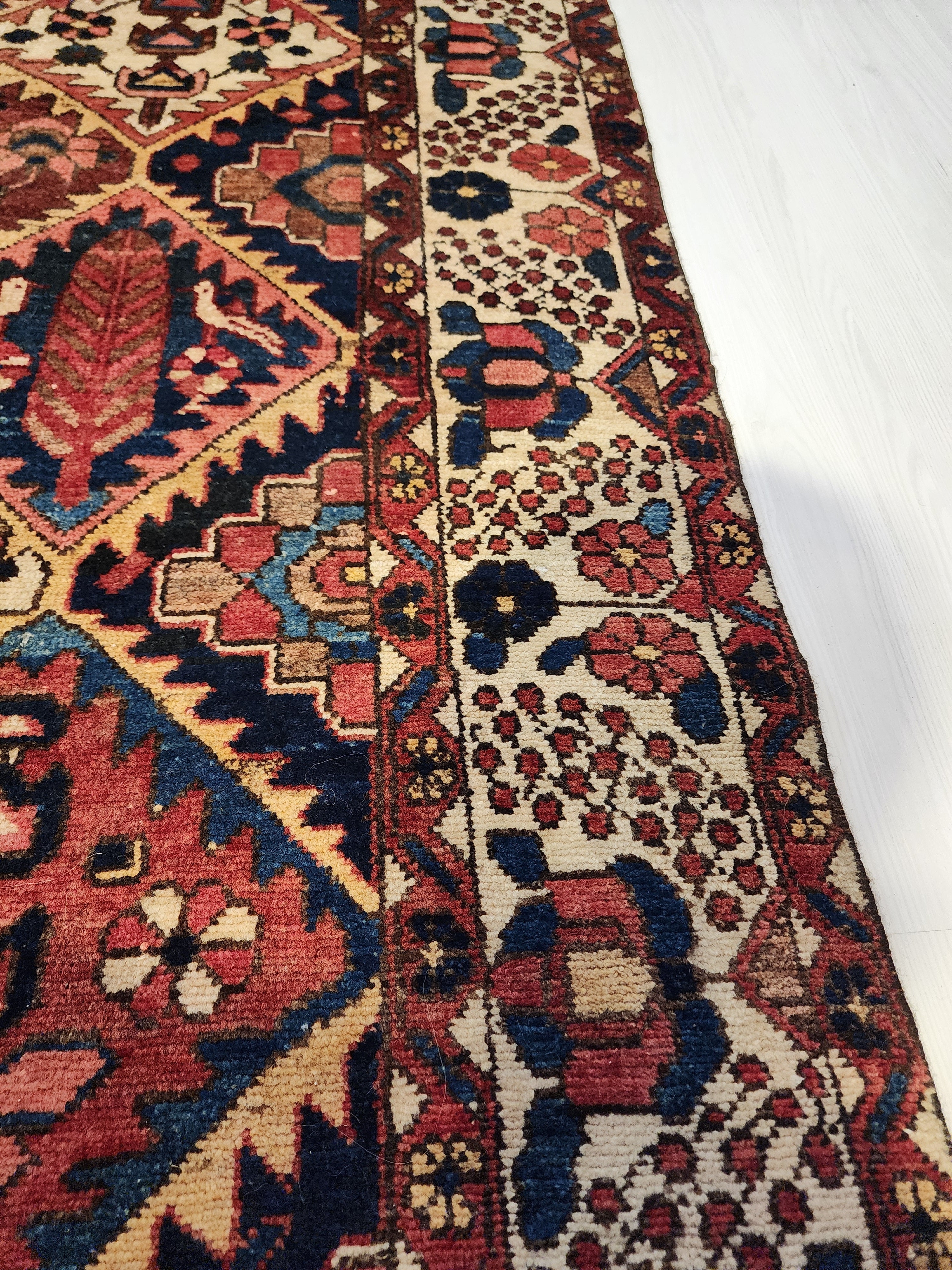 antique Persian Wool Large Area Rug — in setting