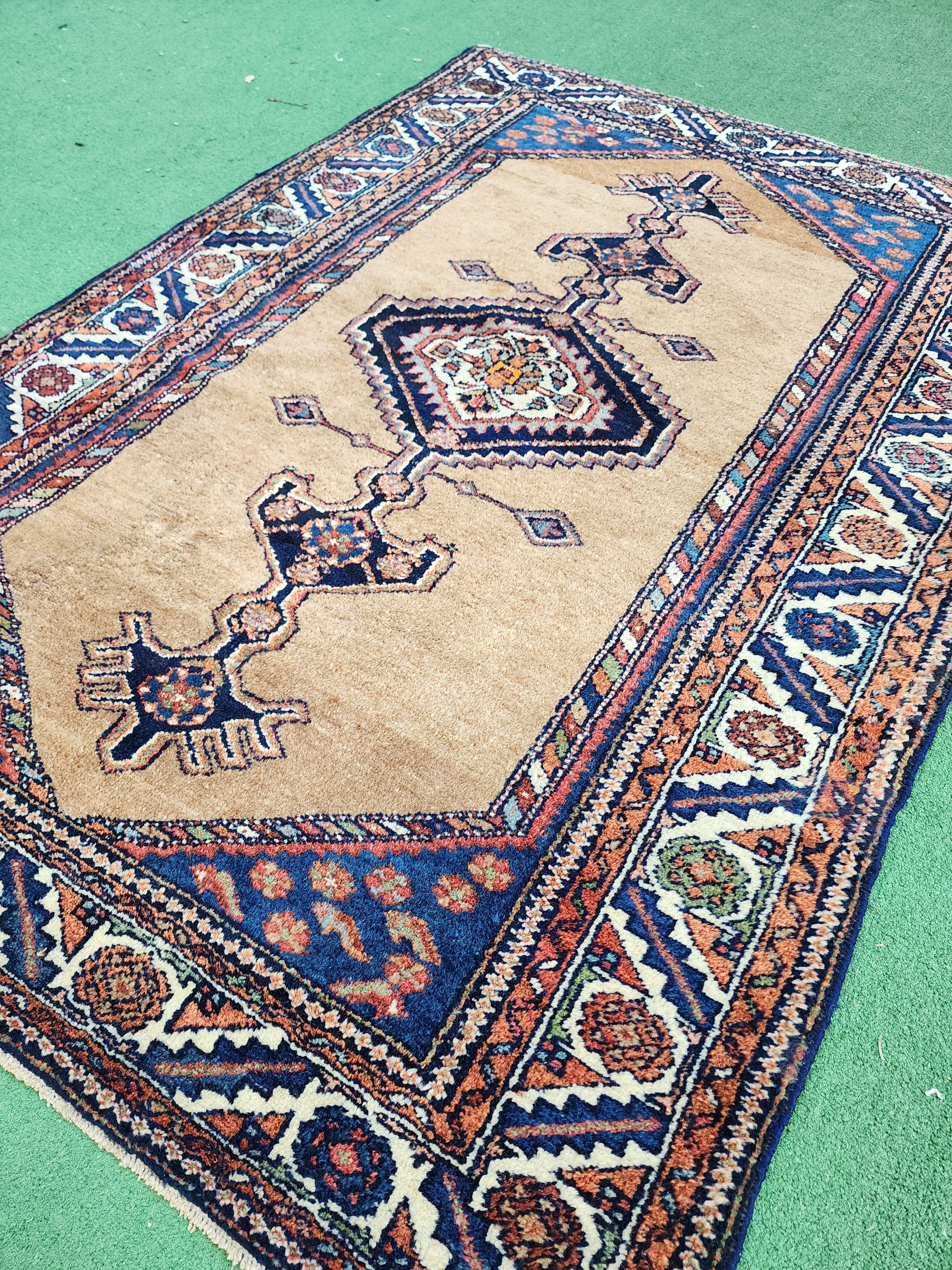 Brown Antique Persian Sarap Rug, 6'4''x4'4''