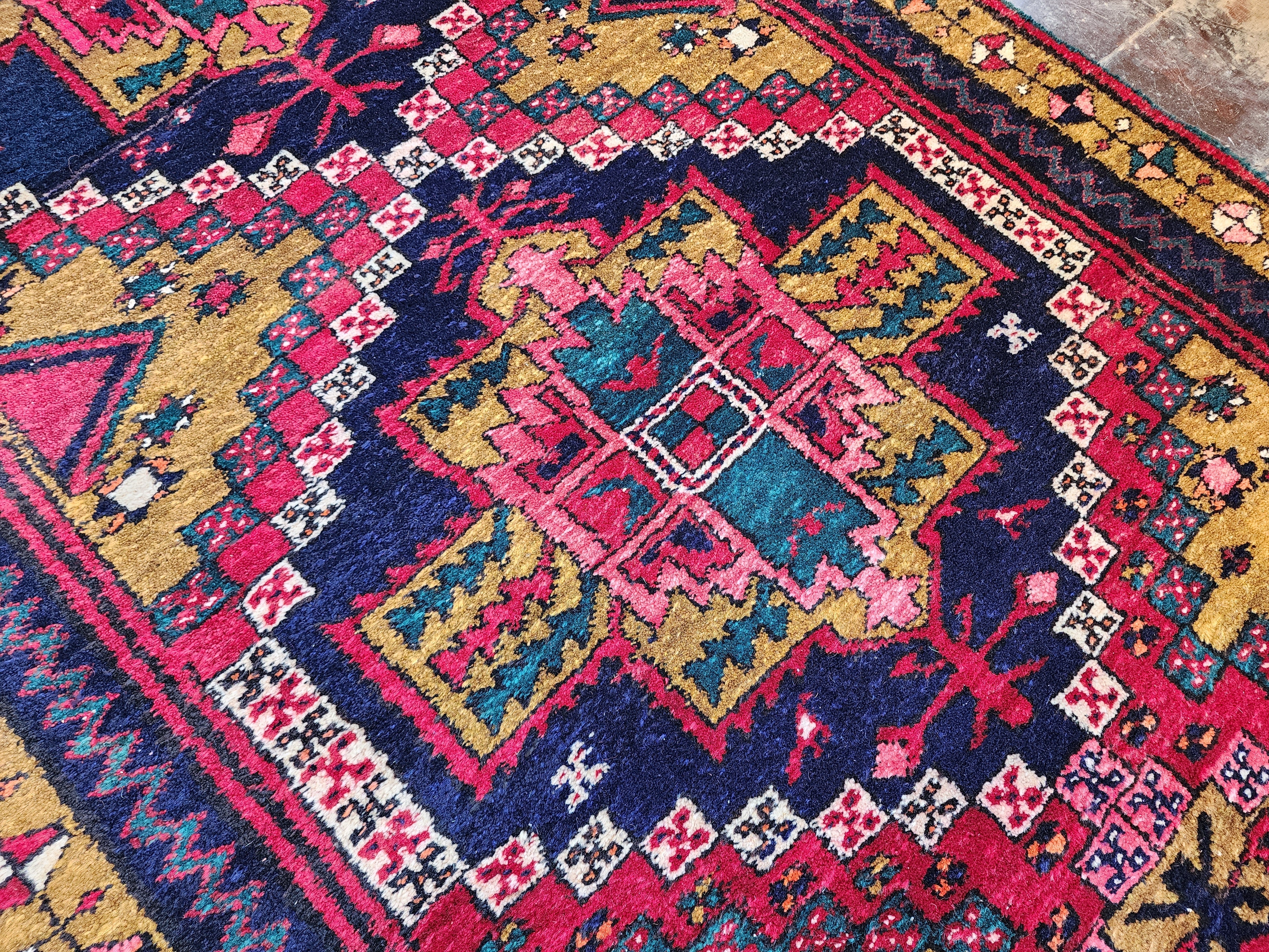 vintage Persian Wool Runner Rug — in setting