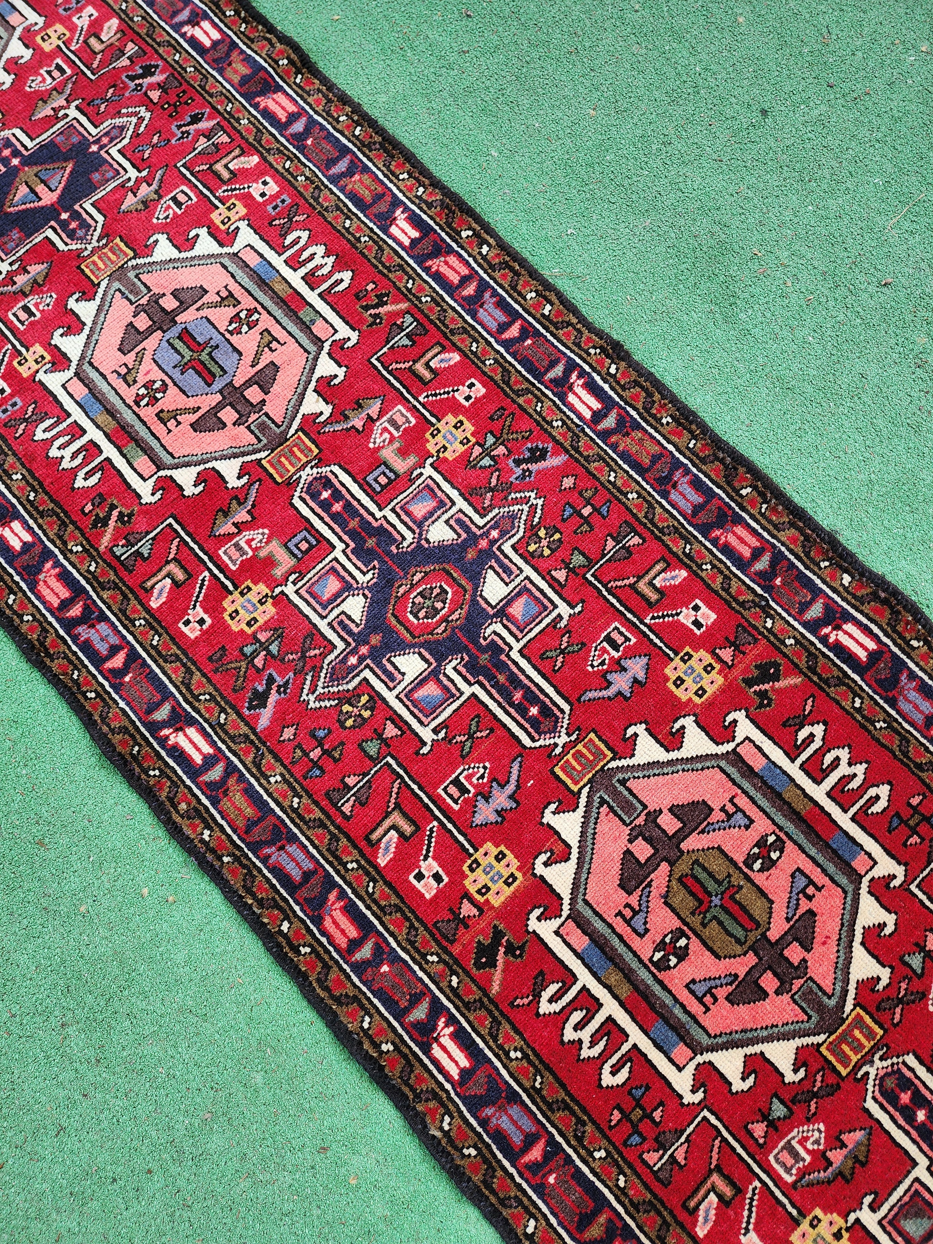 vintage Persian Runner Rug — edge weave
