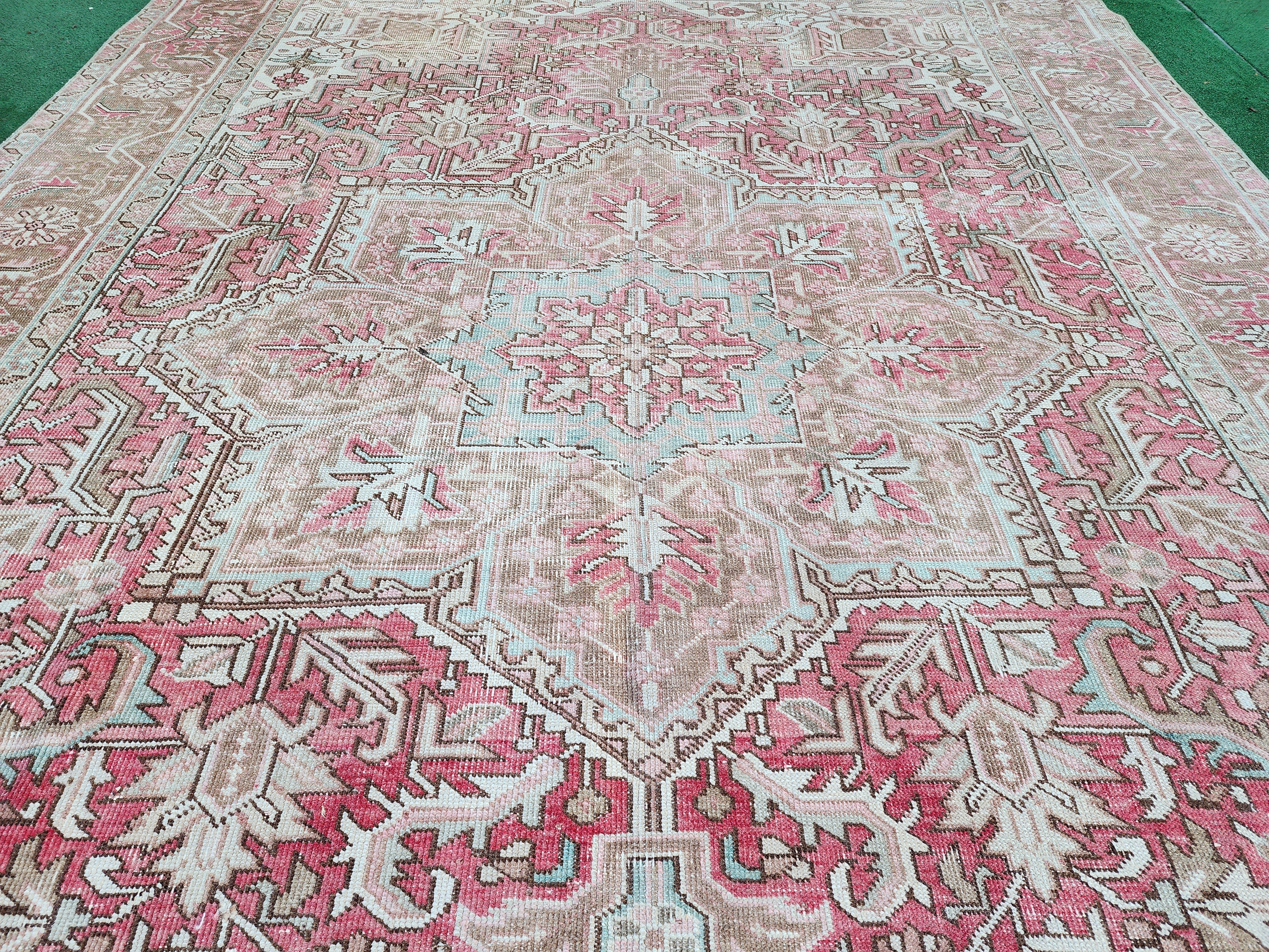 vintage Persian Large Area Rug — detail texture
